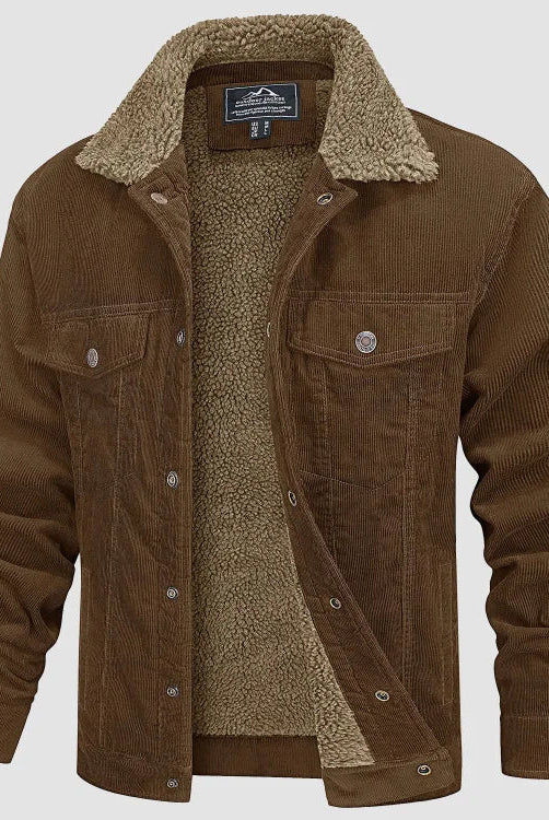 Adrian | Cozy Corduroy Sherpa-Lined Jacket - Valereo