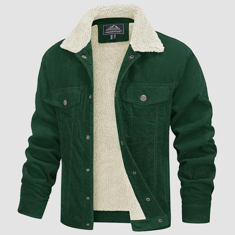Adrian | Cozy Corduroy Sherpa-Lined Jacket - Valereo