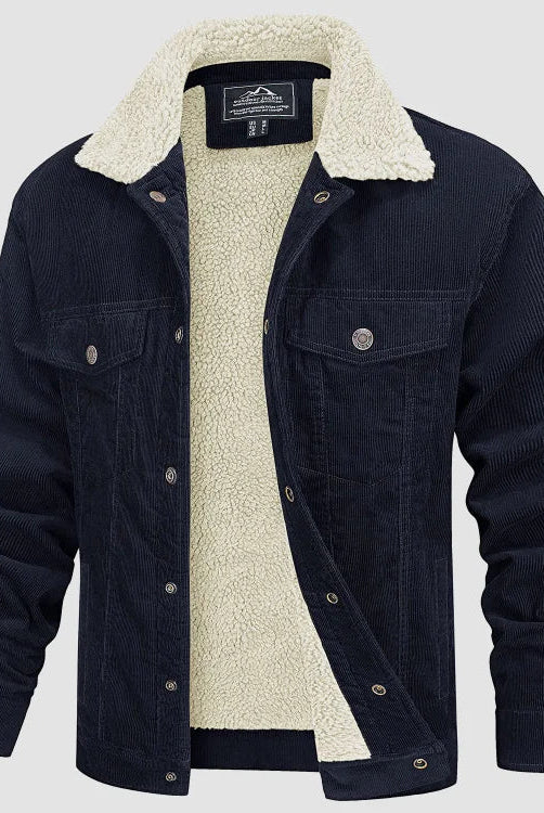 Adrian | Cozy Corduroy Sherpa-Lined Jacket - Valereo