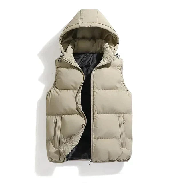 Adrian | Modern Hooded Puffer Vest - Valereo