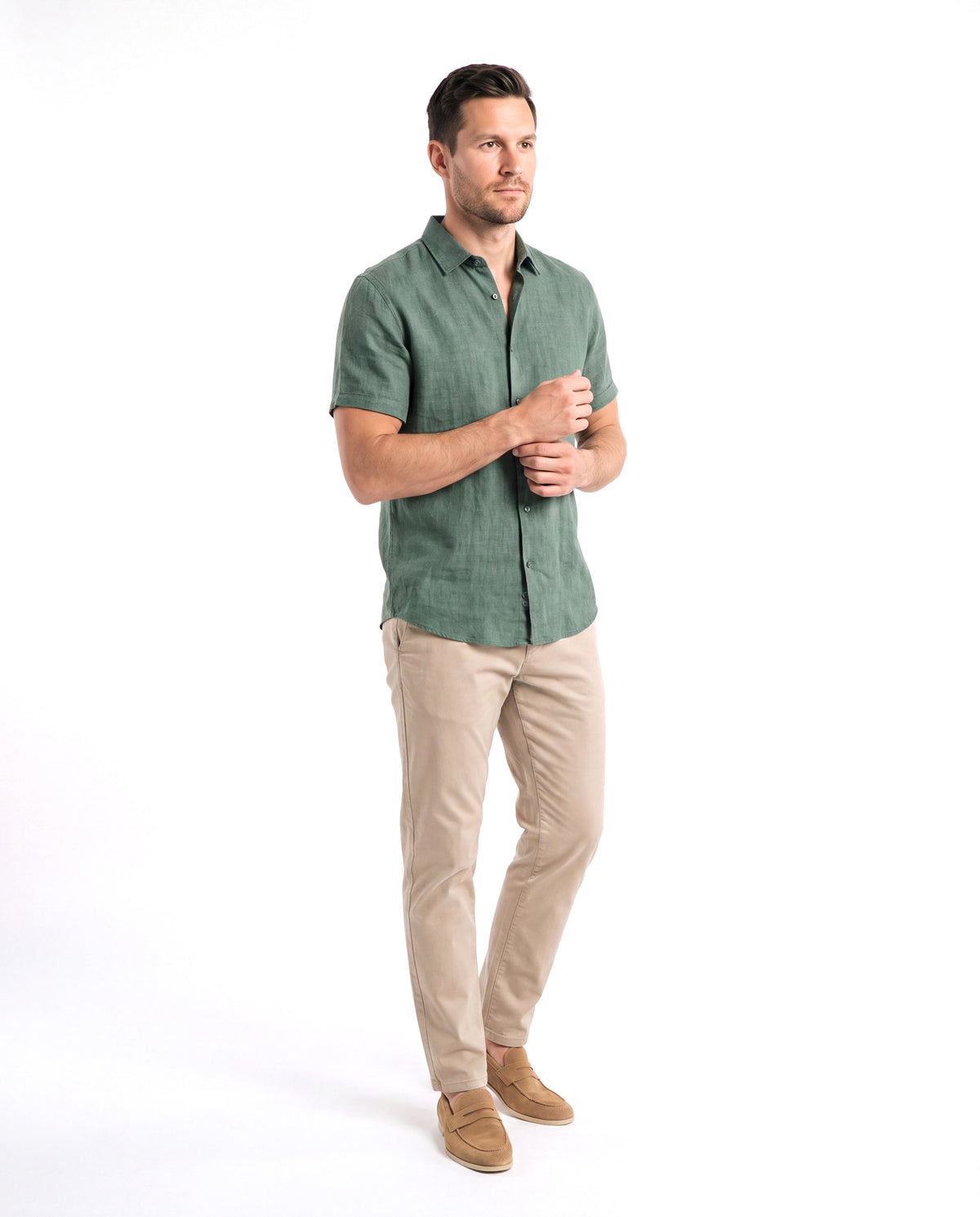 Andrew | Casual Linen Short-Sleeve Shirt - Valereo