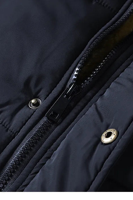 Andrew | Cozy Fur-Hood Fleece-Lined Parka Jacket - Valereo