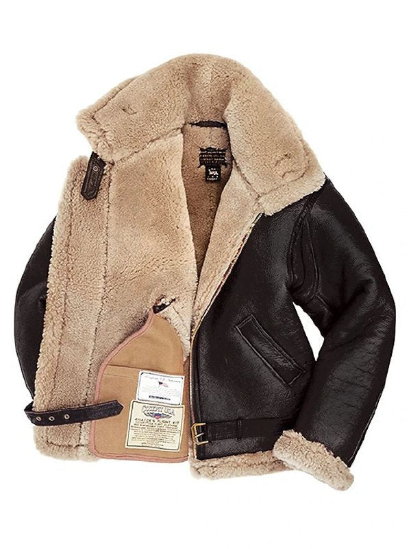 Austin | Premium Shearling Aviator Jacket - Valereo