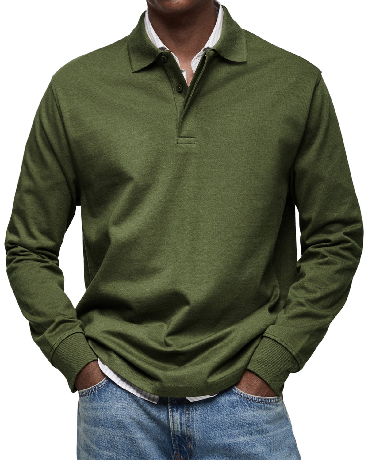Austin | Relaxed Long Sleeve Polo Shirt - Valereo