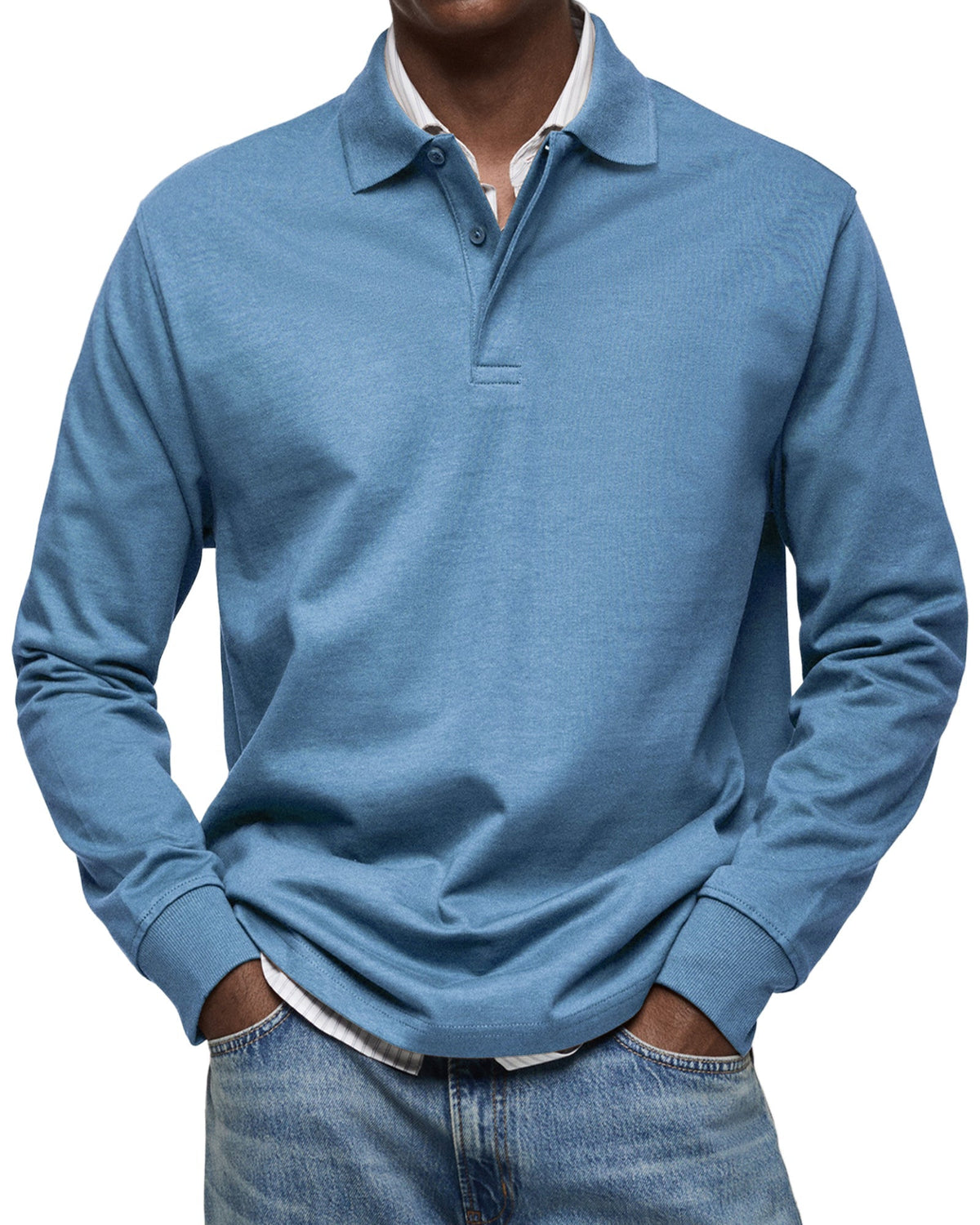 Austin | Relaxed Long Sleeve Polo Shirt - Valereo