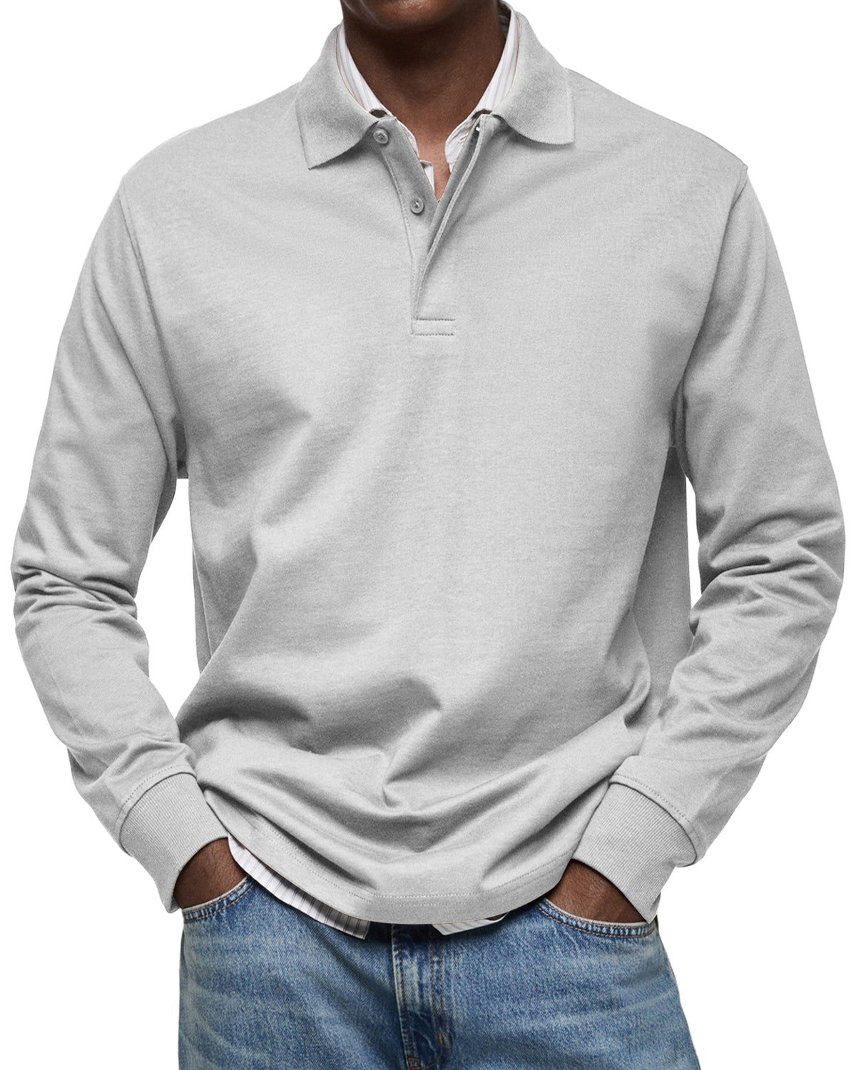 Austin | Relaxed Long Sleeve Polo Shirt - Valereo