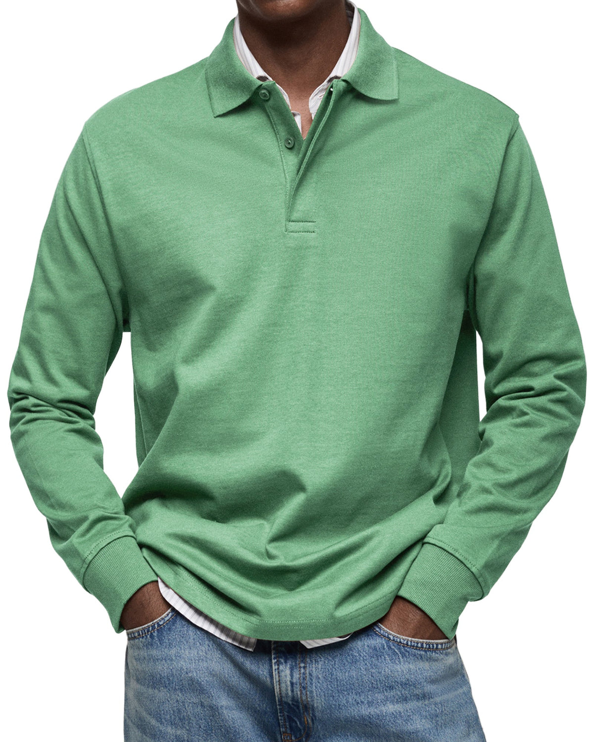 Austin | Relaxed Long Sleeve Polo Shirt - Valereo