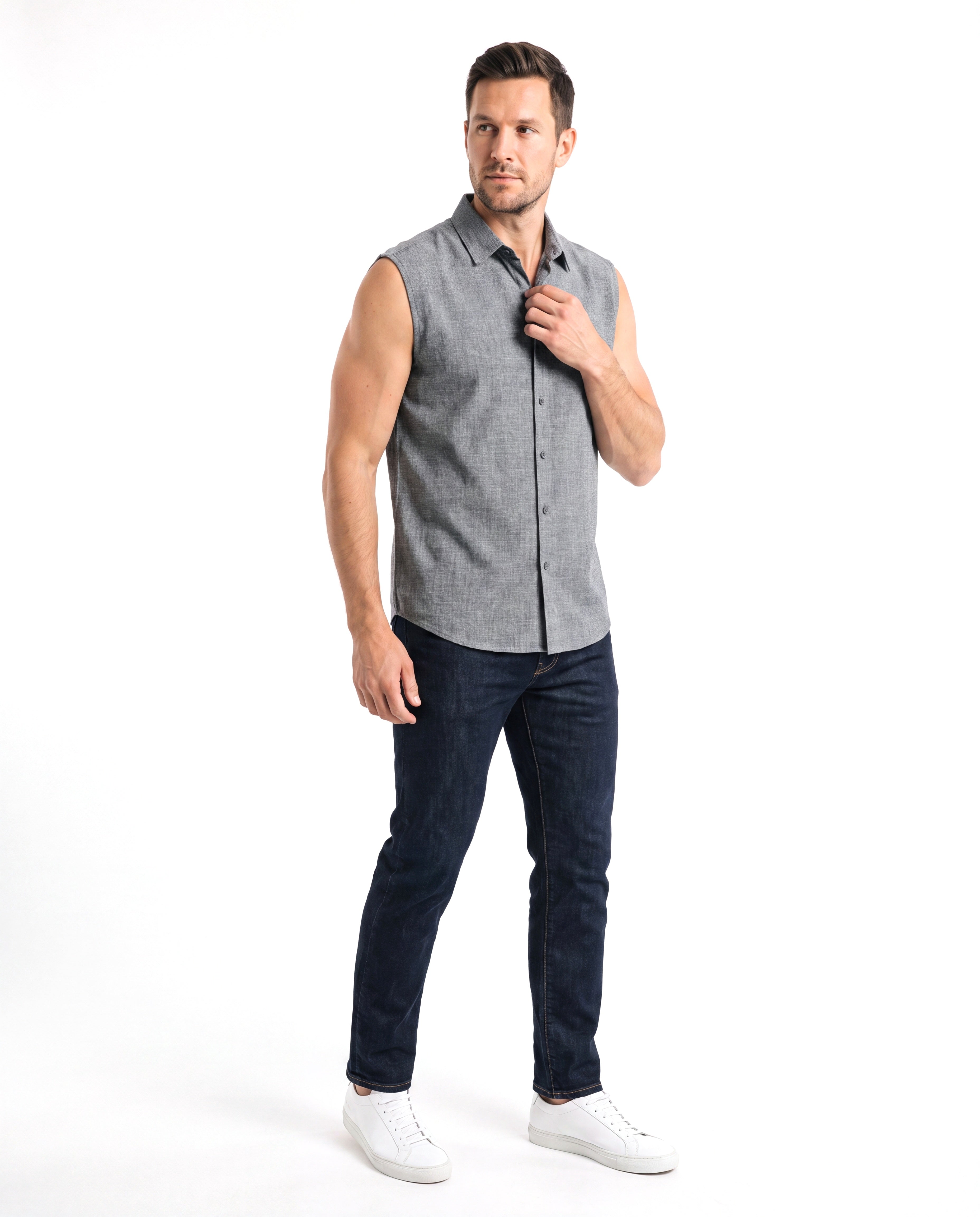 Men's Lightweight Shirt with Short Lapel