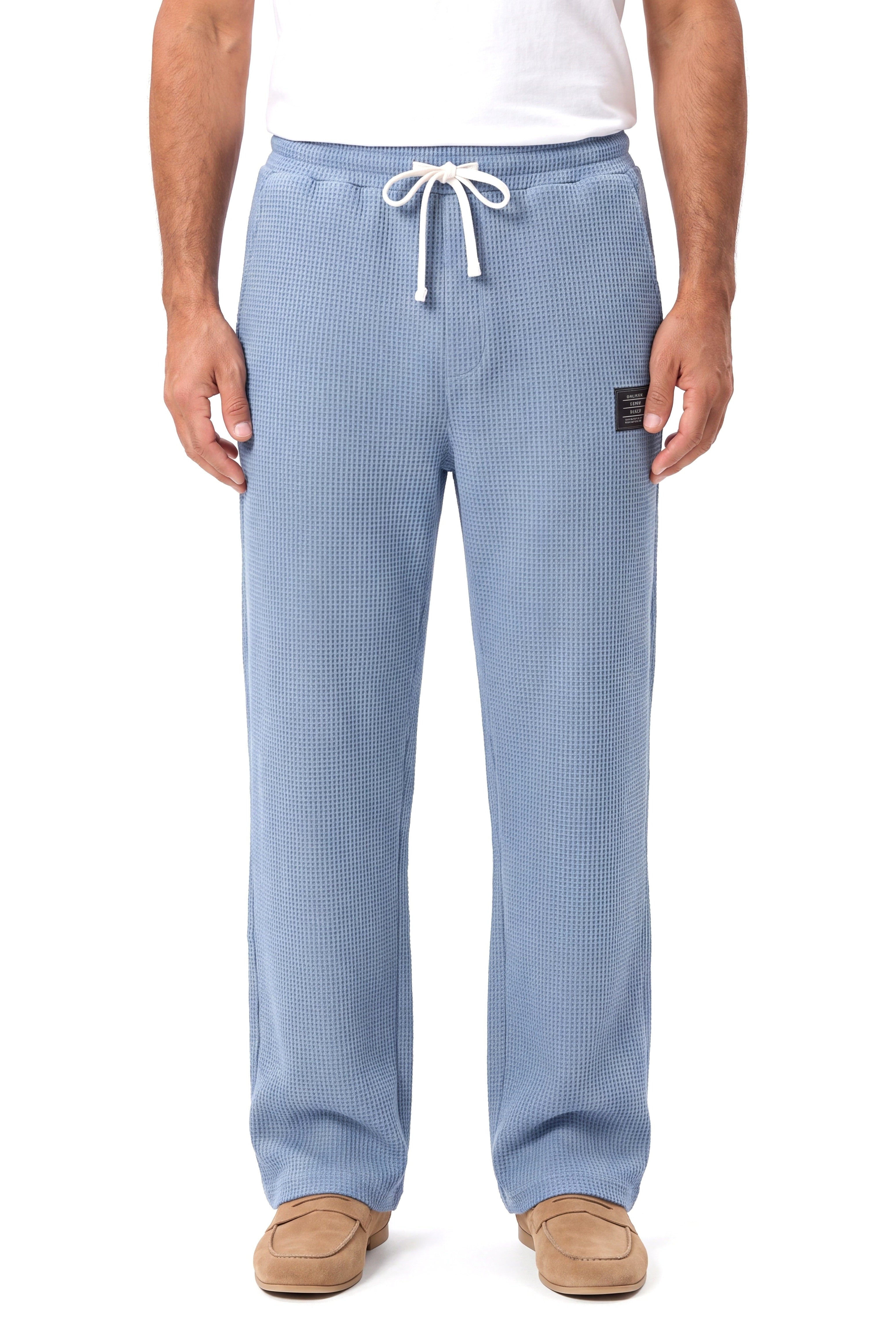Men's Waffle-Knit Joggers with Drawstring