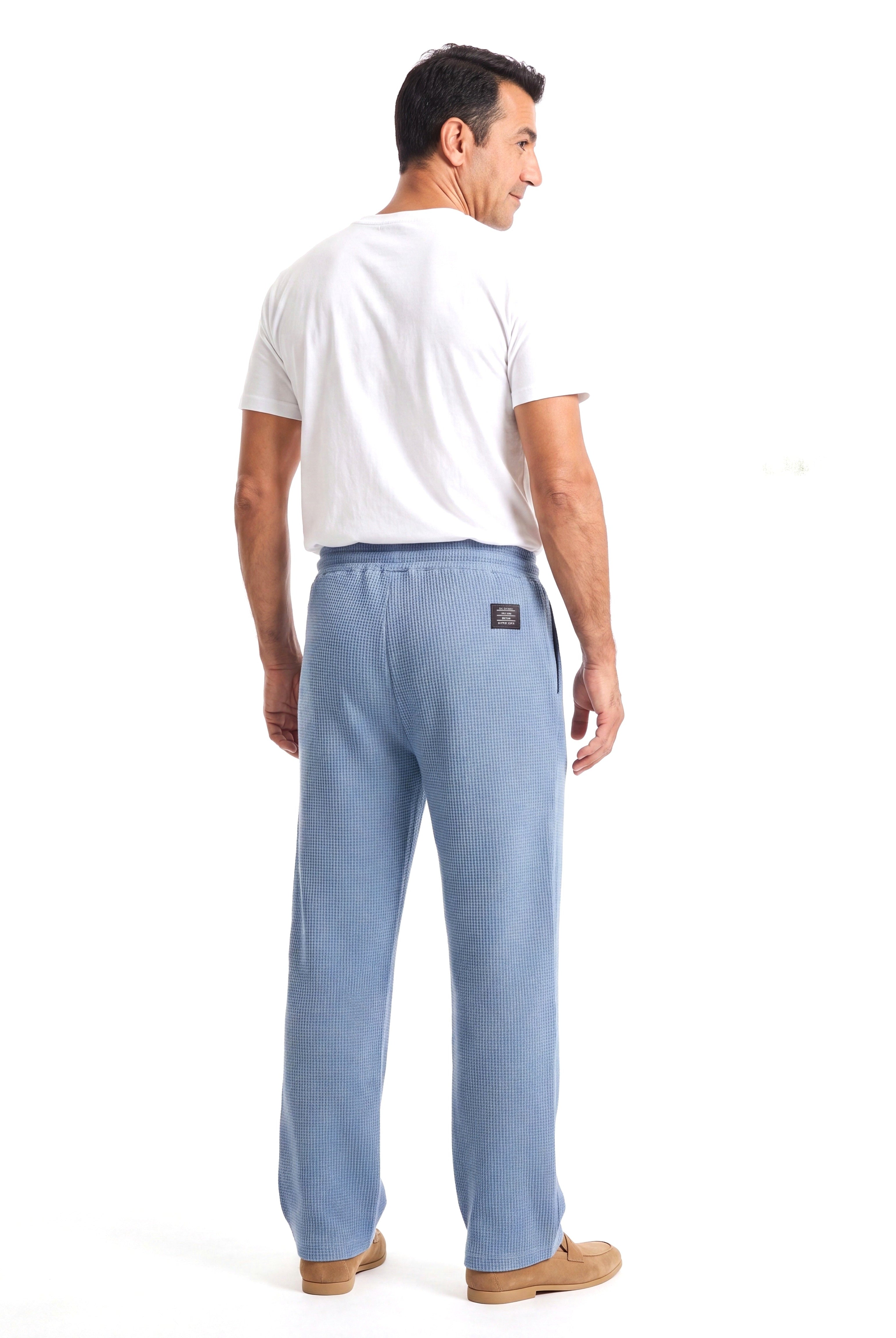 Men's Waffle-Knit Joggers with Drawstring