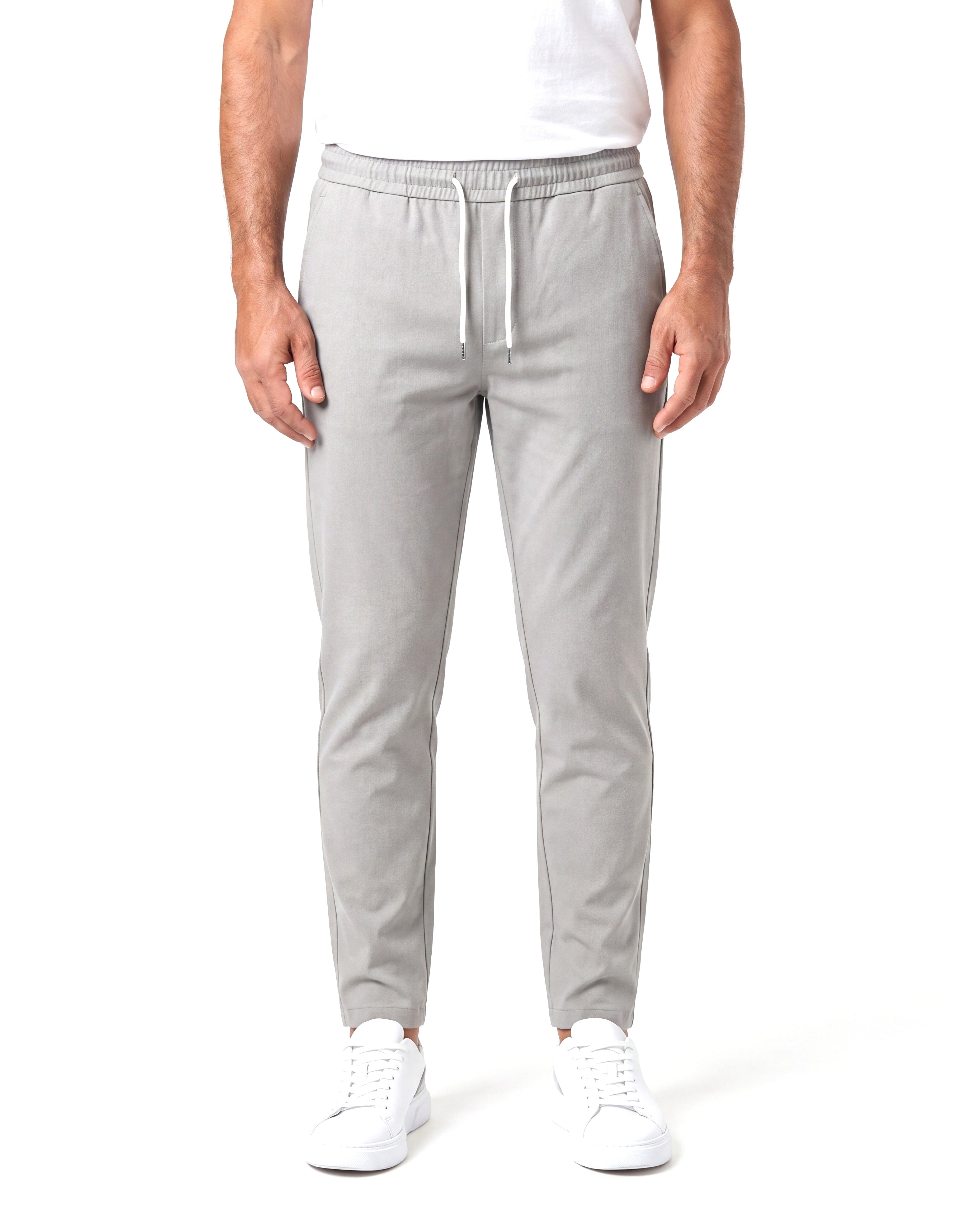 Men's Cotton Chinos with Elastic Waist