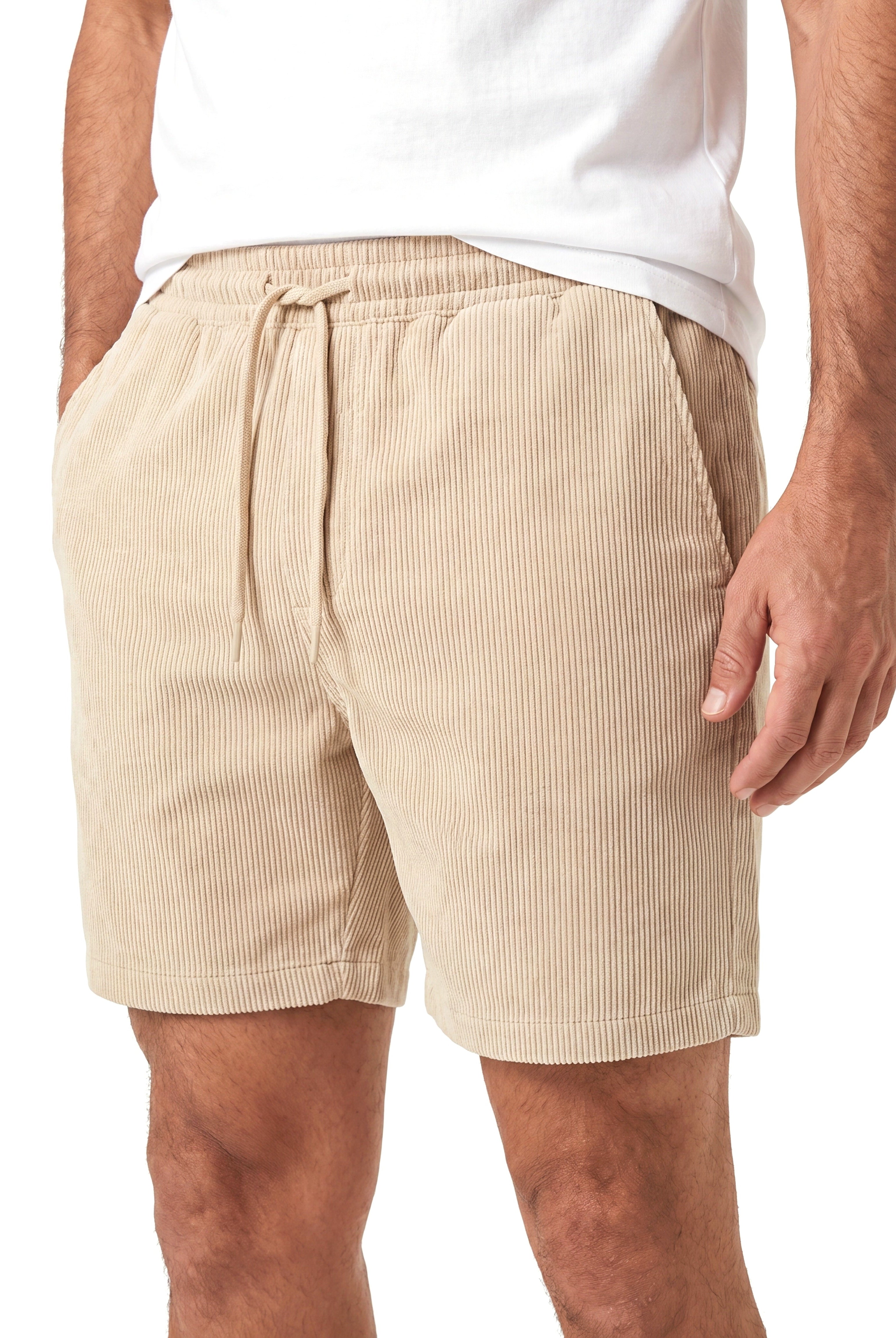 Men's Cotton Shorts with Elastic Waistband
