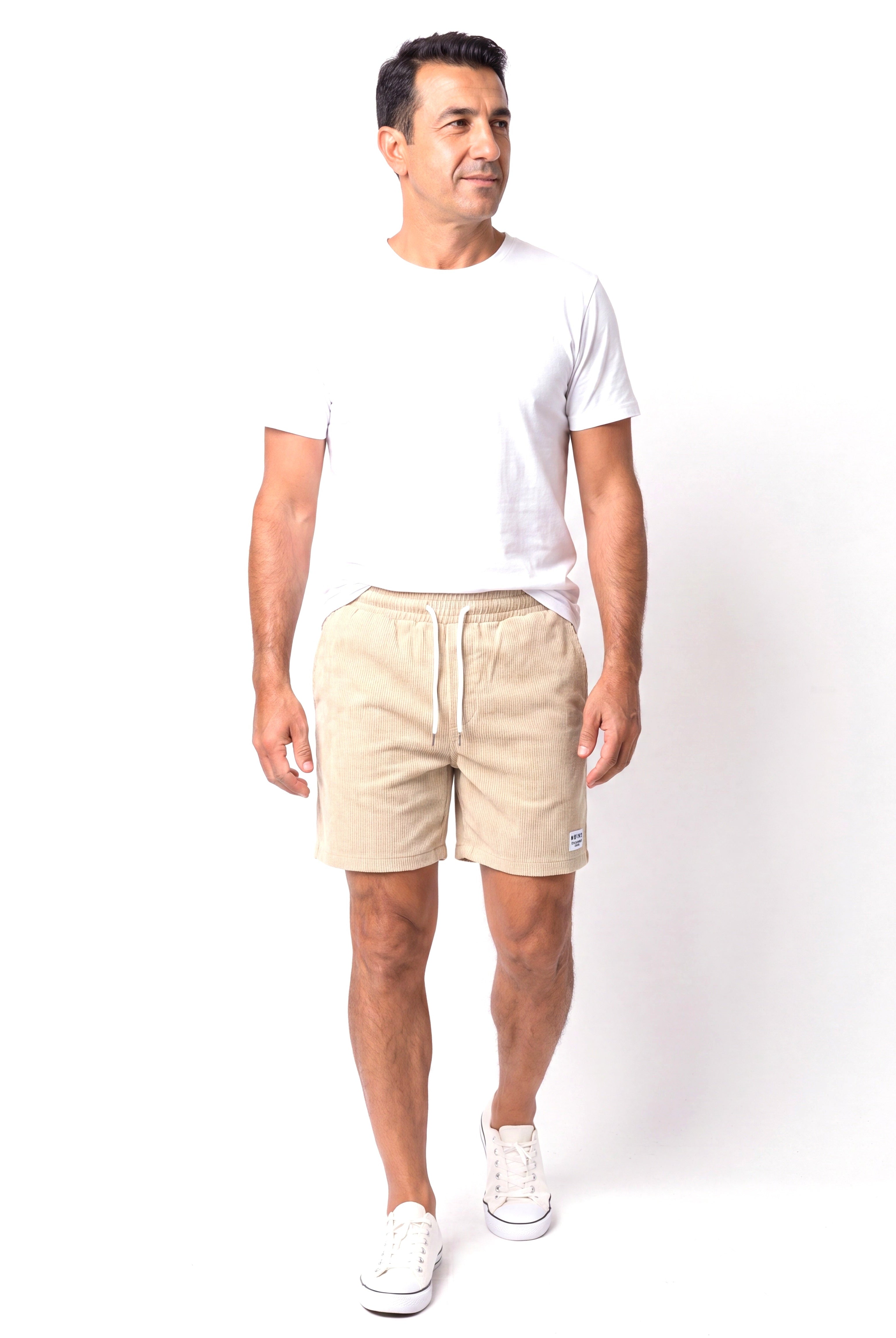 Men's Cotton Shorts with Elastic Waistband