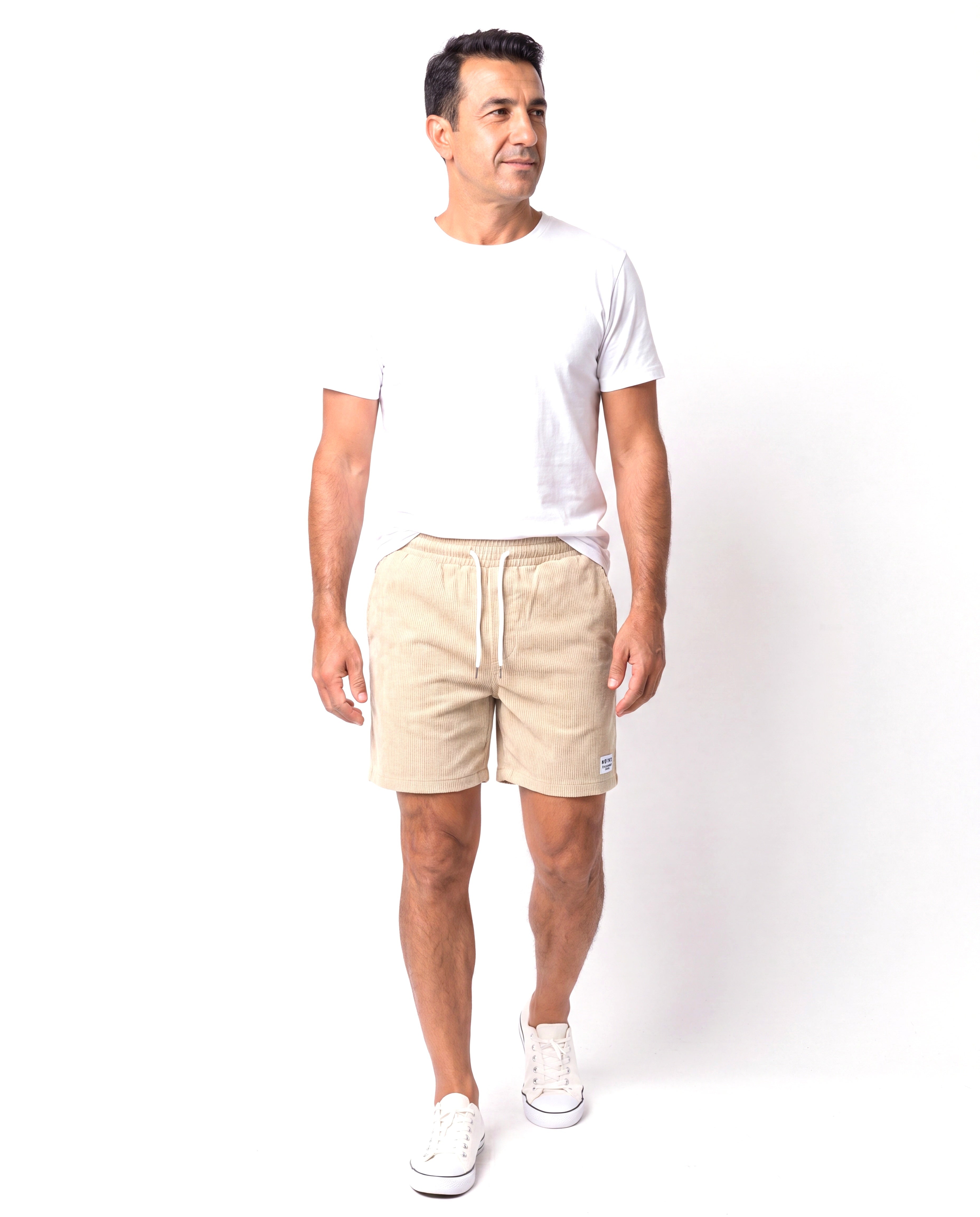 Men's Cotton Shorts with Elastic Waistband