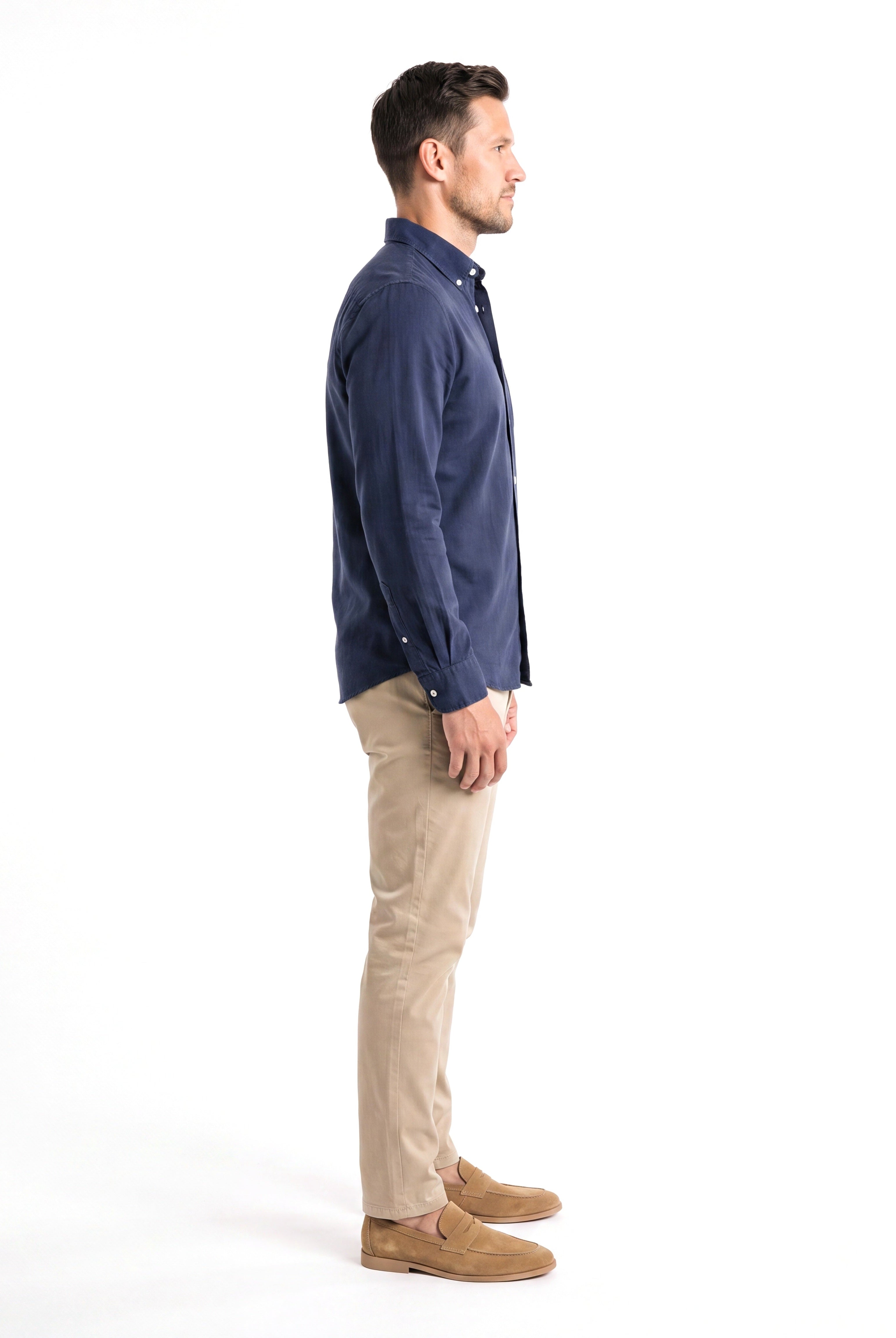 Men's Cotton Shirt with Classic Collar