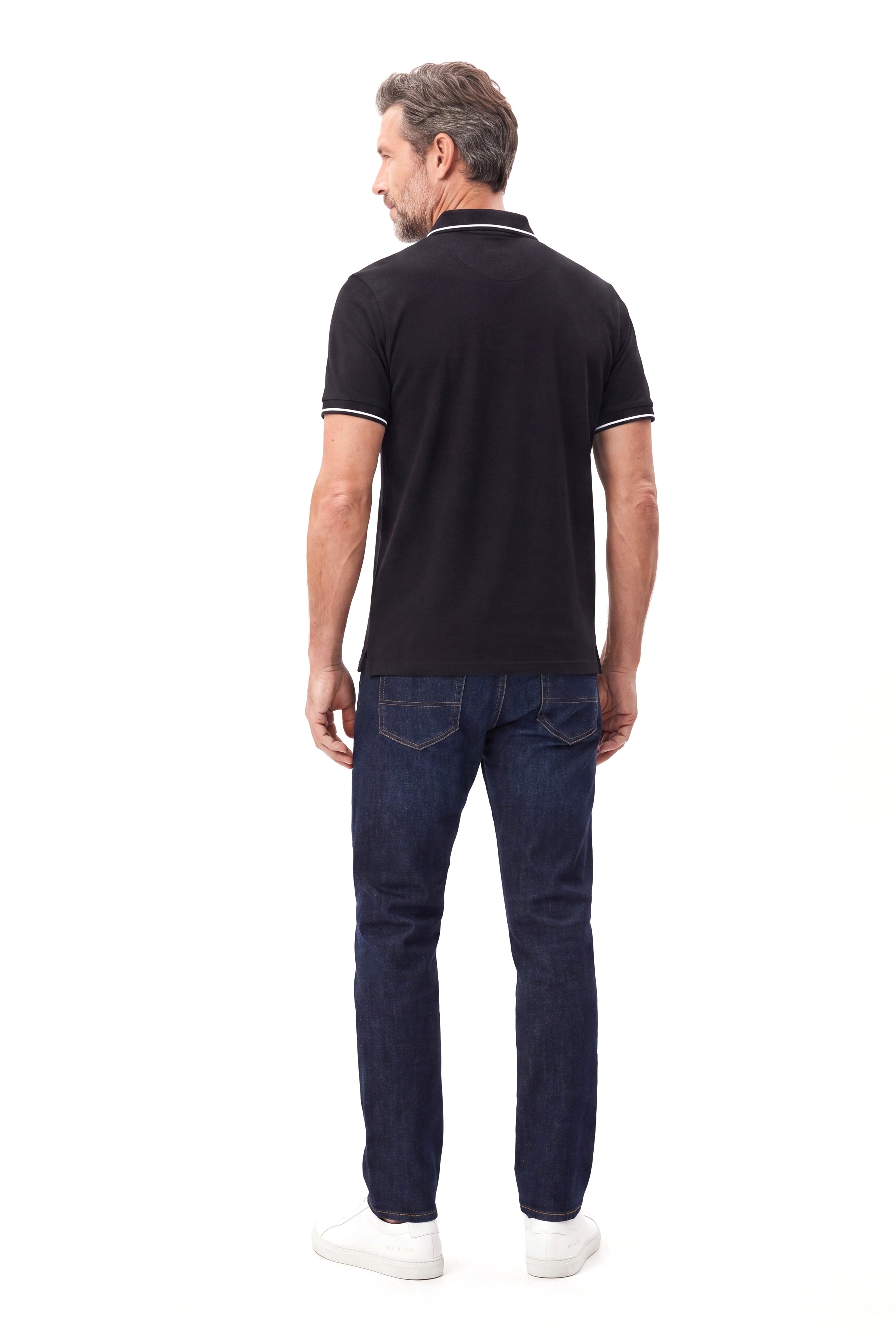 Men's Cotton Polo with Contrast Piping