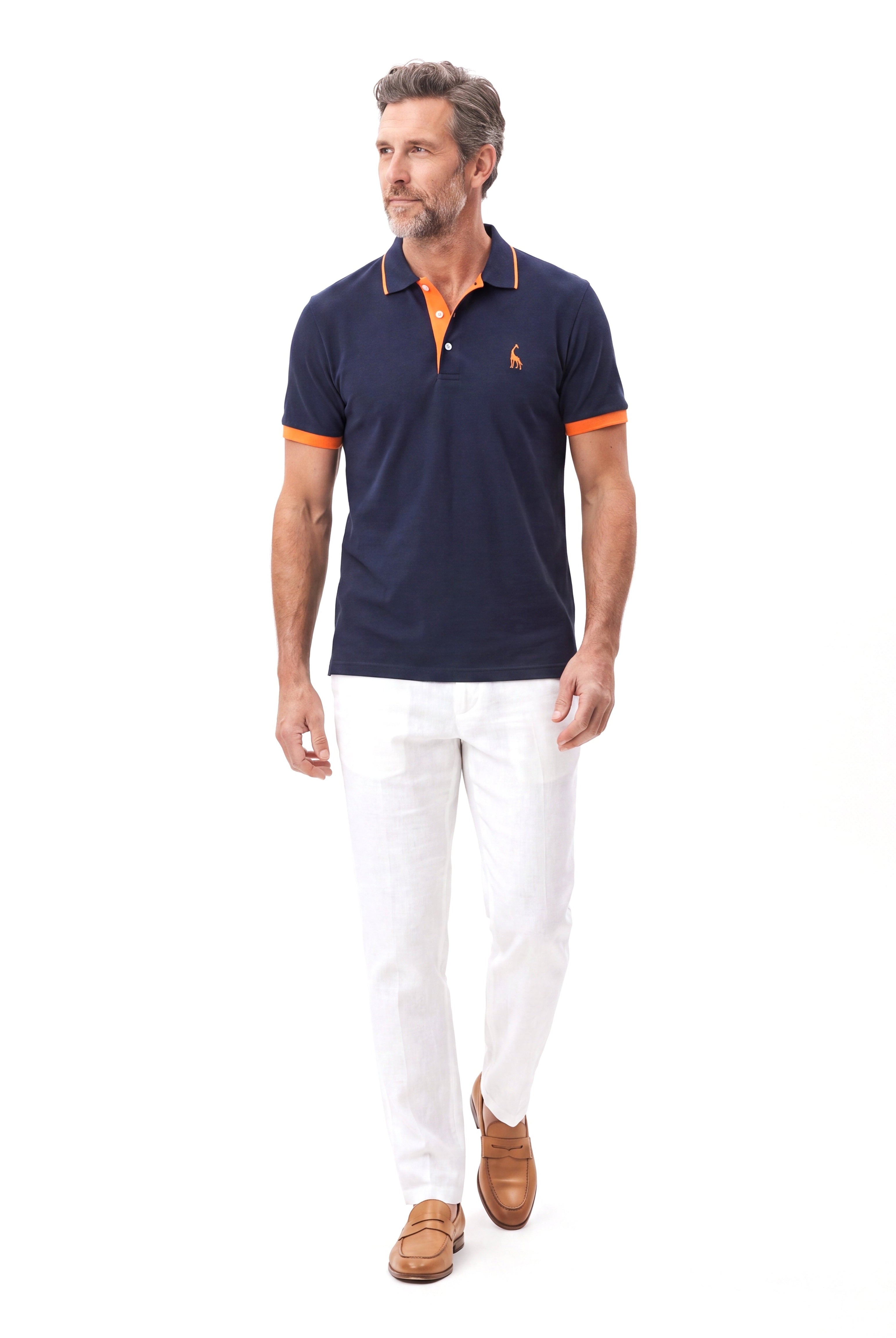 Men's Piqué Polo with Short Sleeves