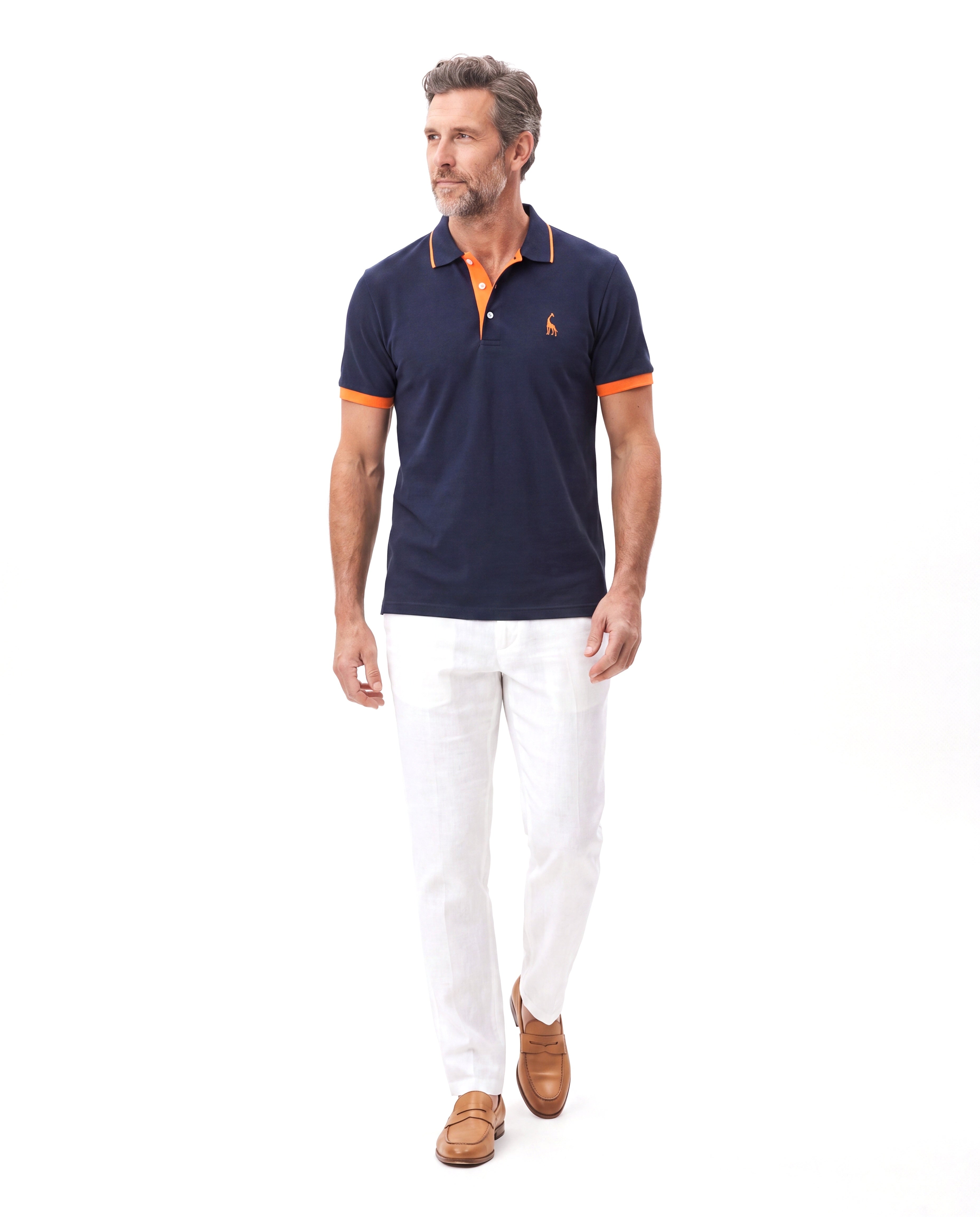 Men's Piqué Polo with Short Sleeves