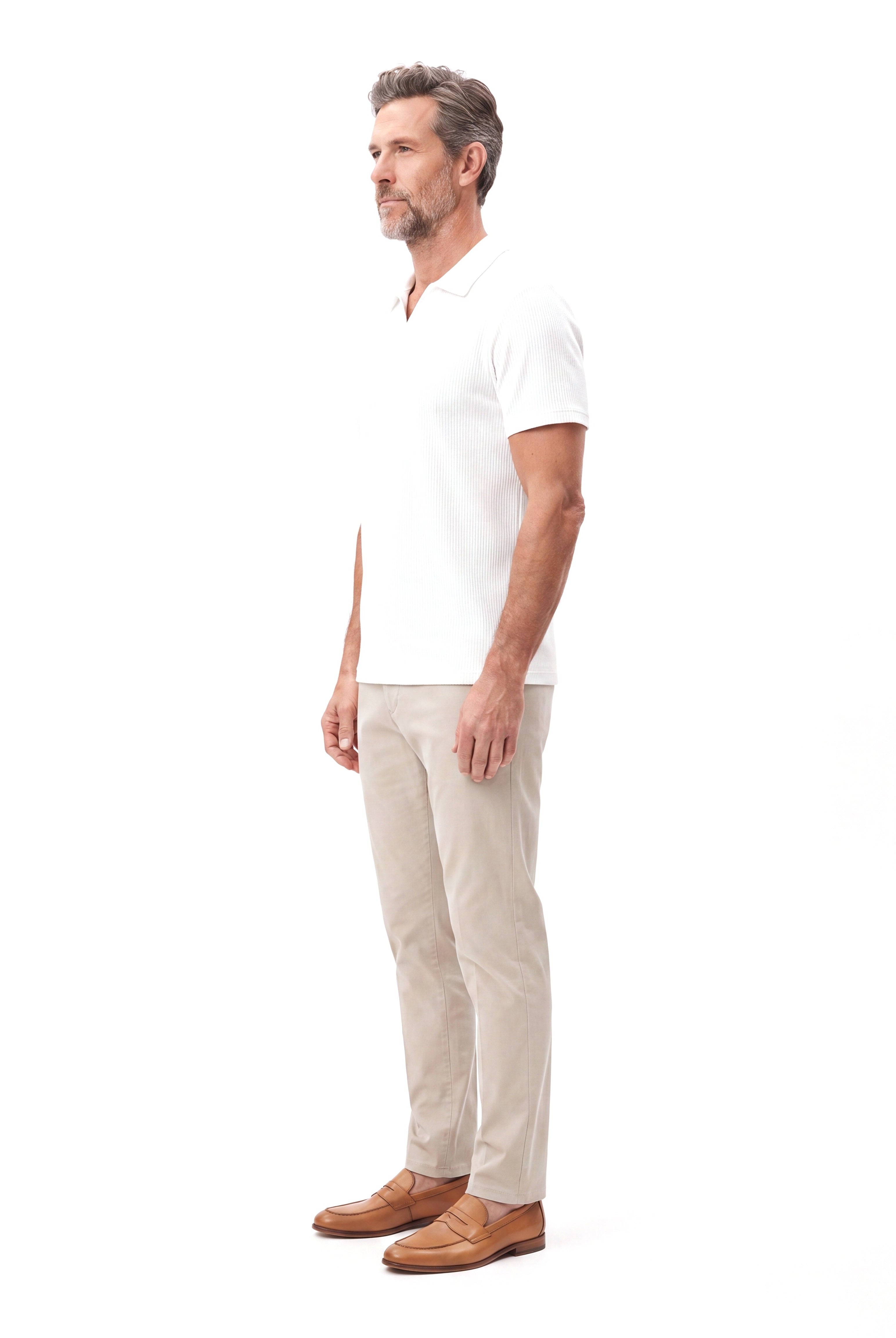 Men's Fine-Knit Polo with Contrast Trims