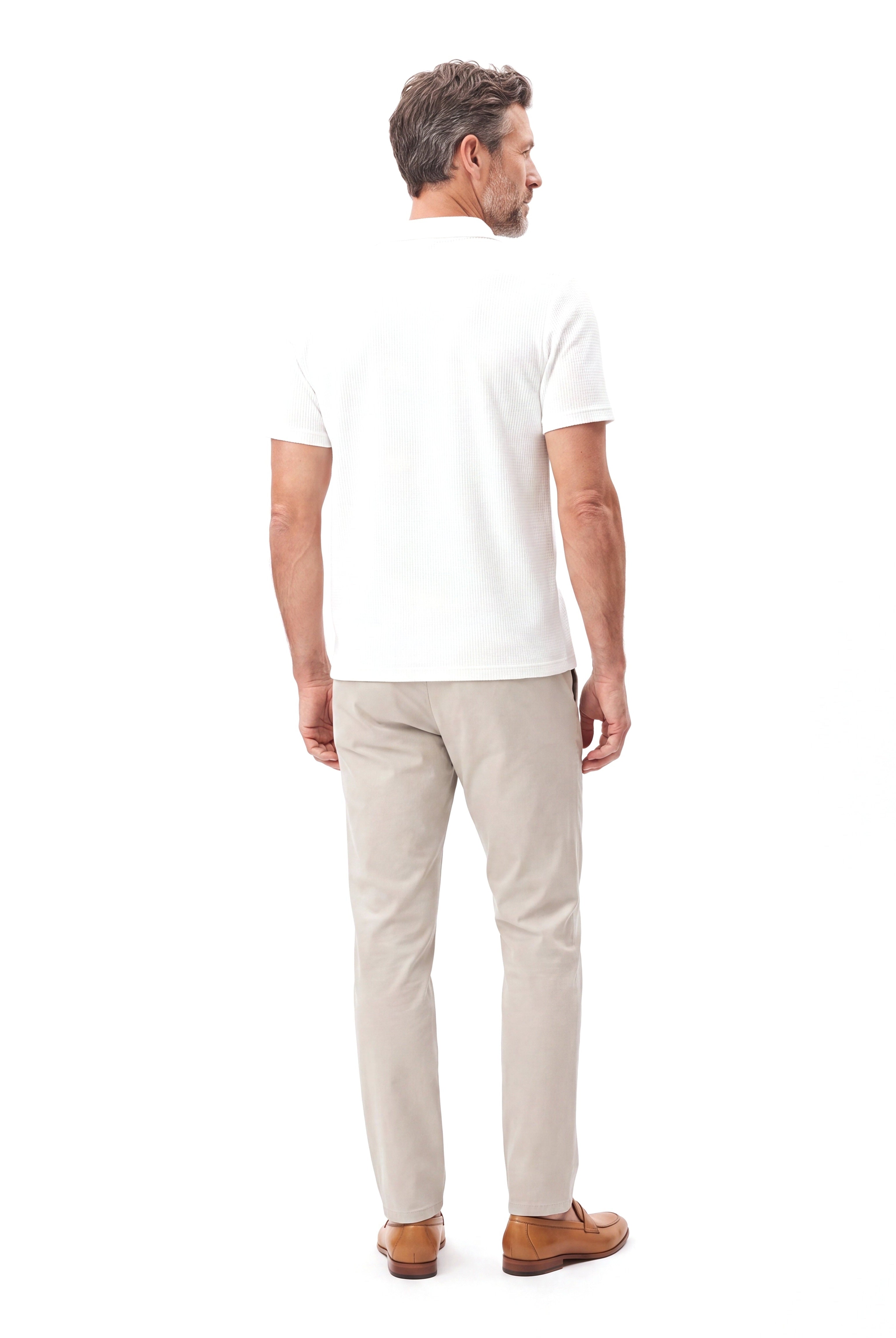 Men's Fine-Knit Polo with Contrast Trims