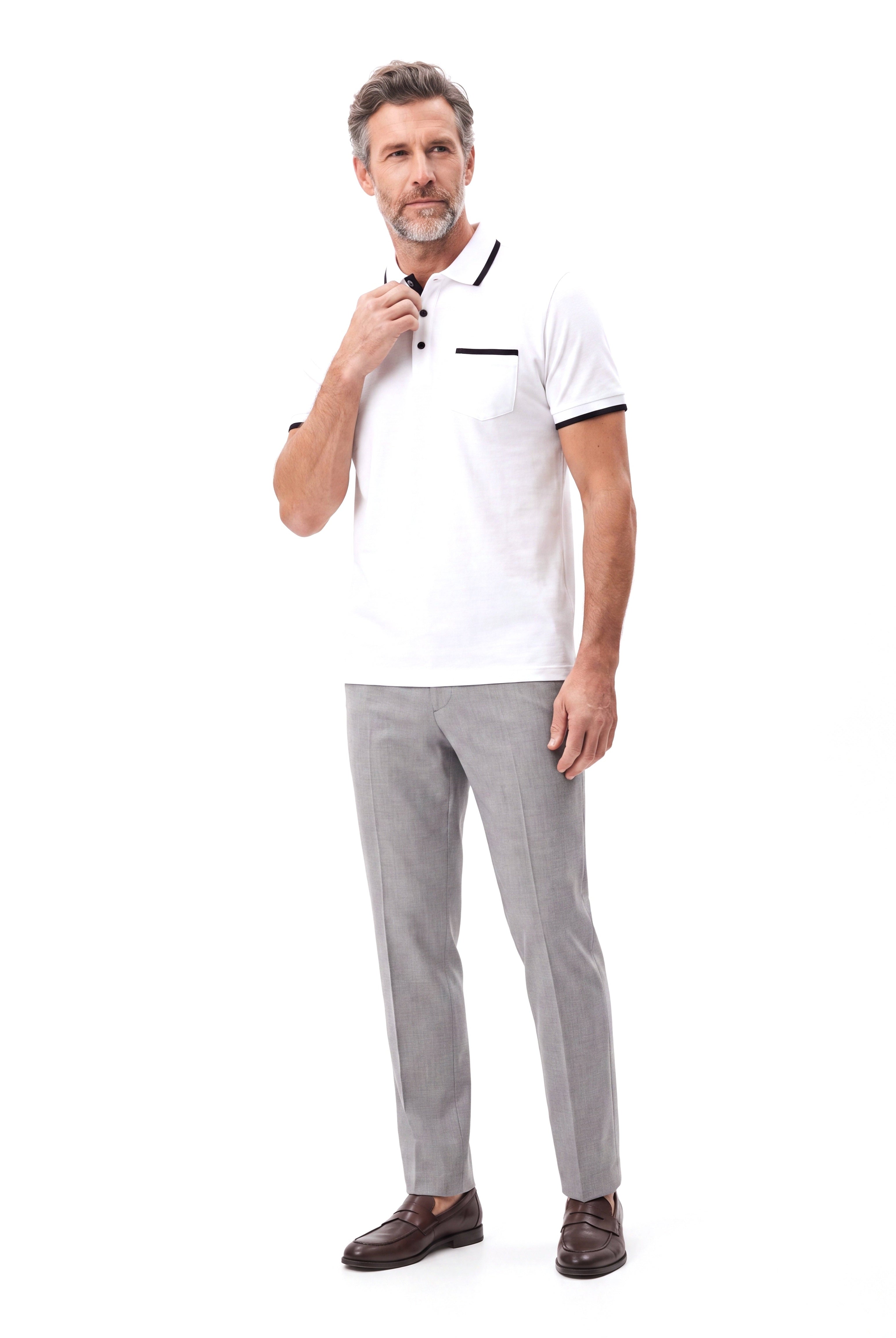 Men's Cotton Polo with Slim Fit