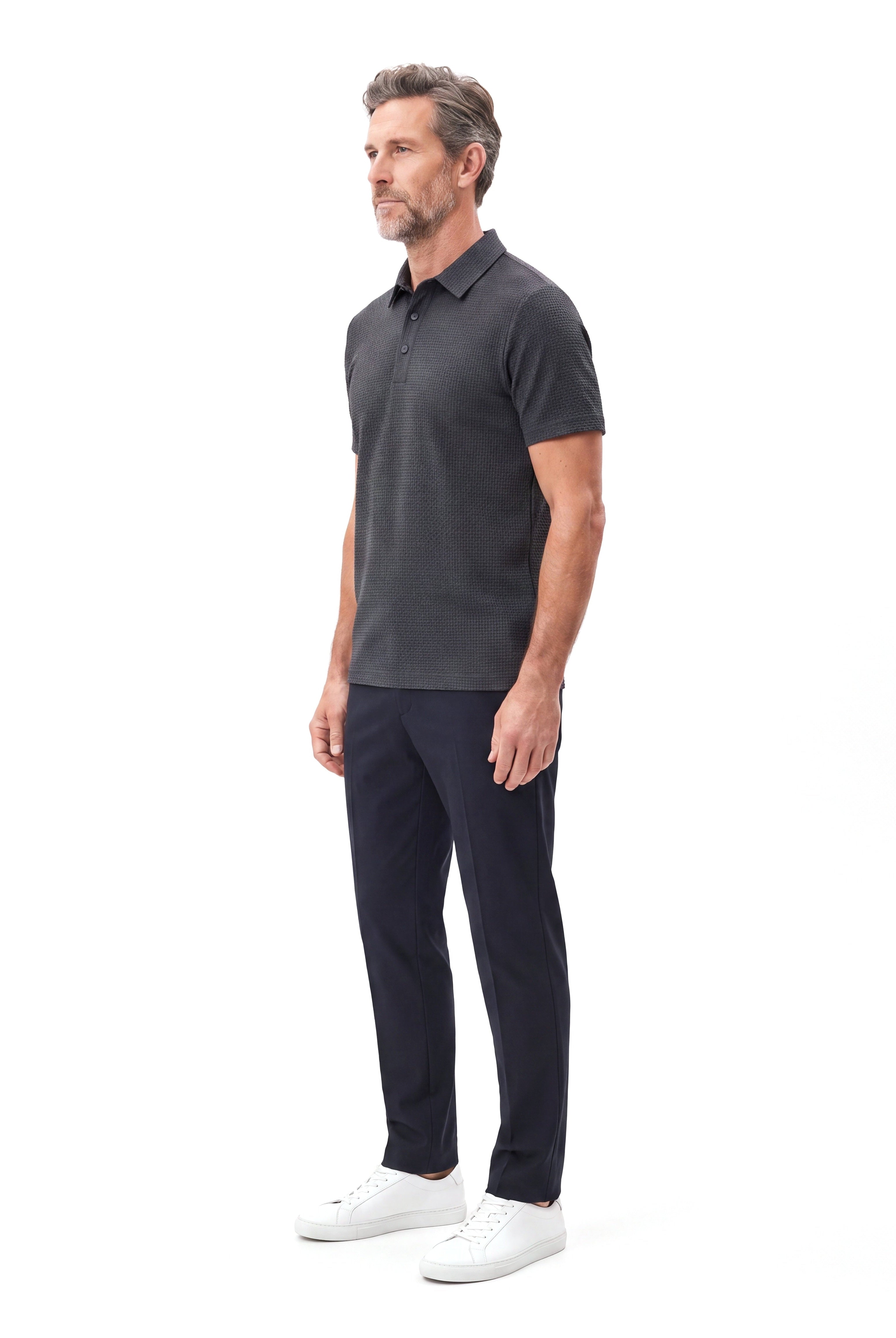 Men's Piqué Polo with Contrasting Collar