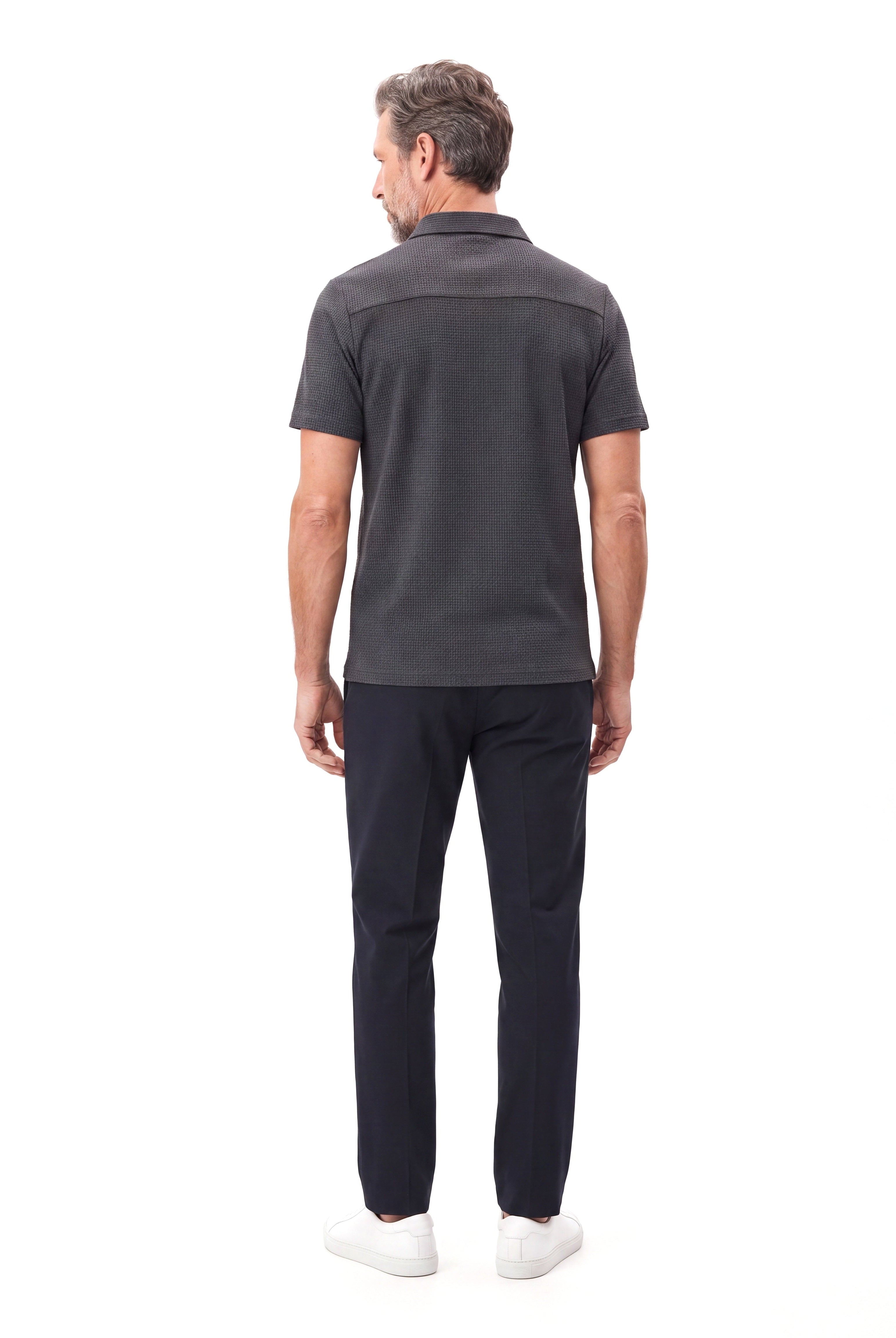 Men's Piqué Polo with Contrasting Collar