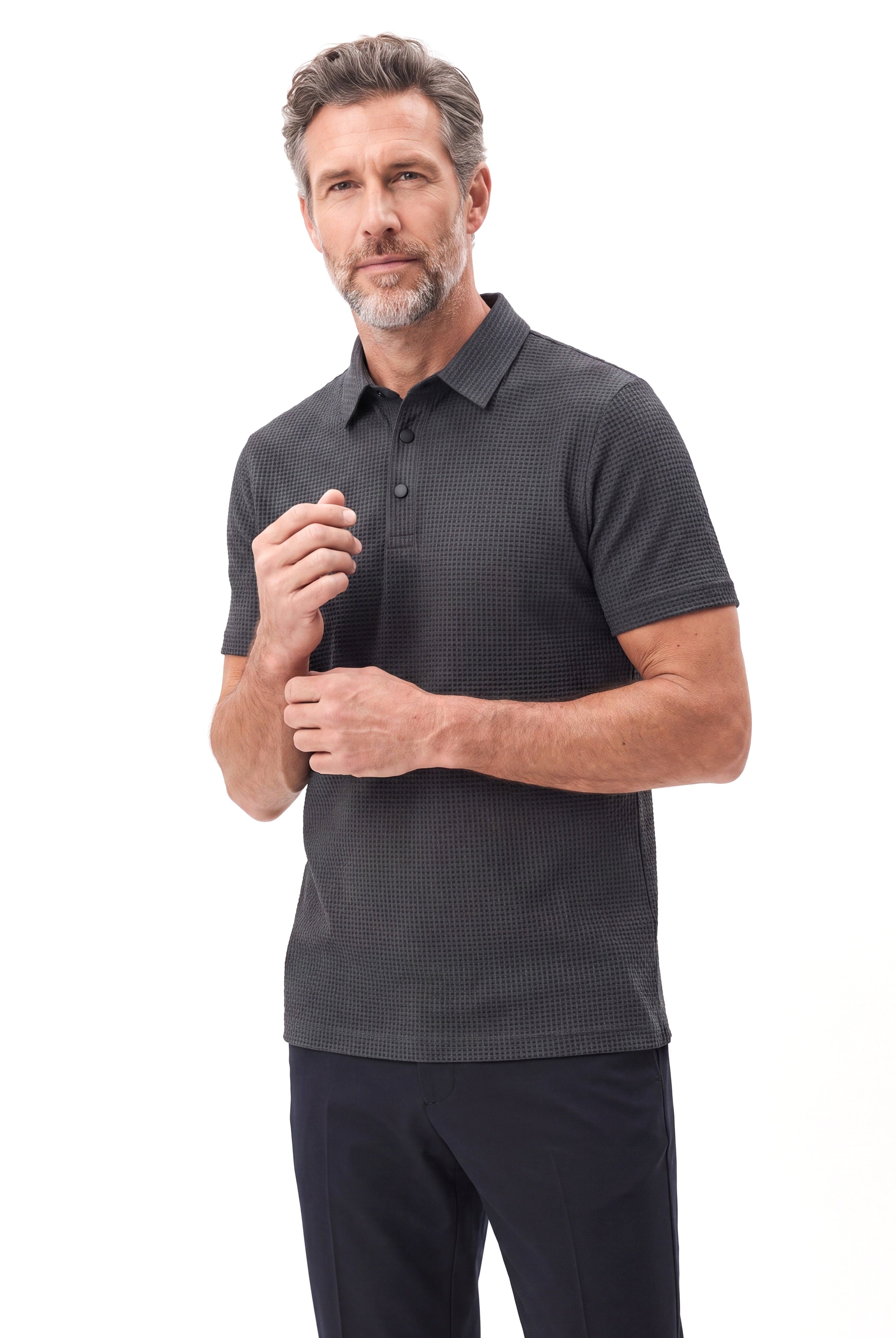Men's Piqué Polo with Contrasting Collar