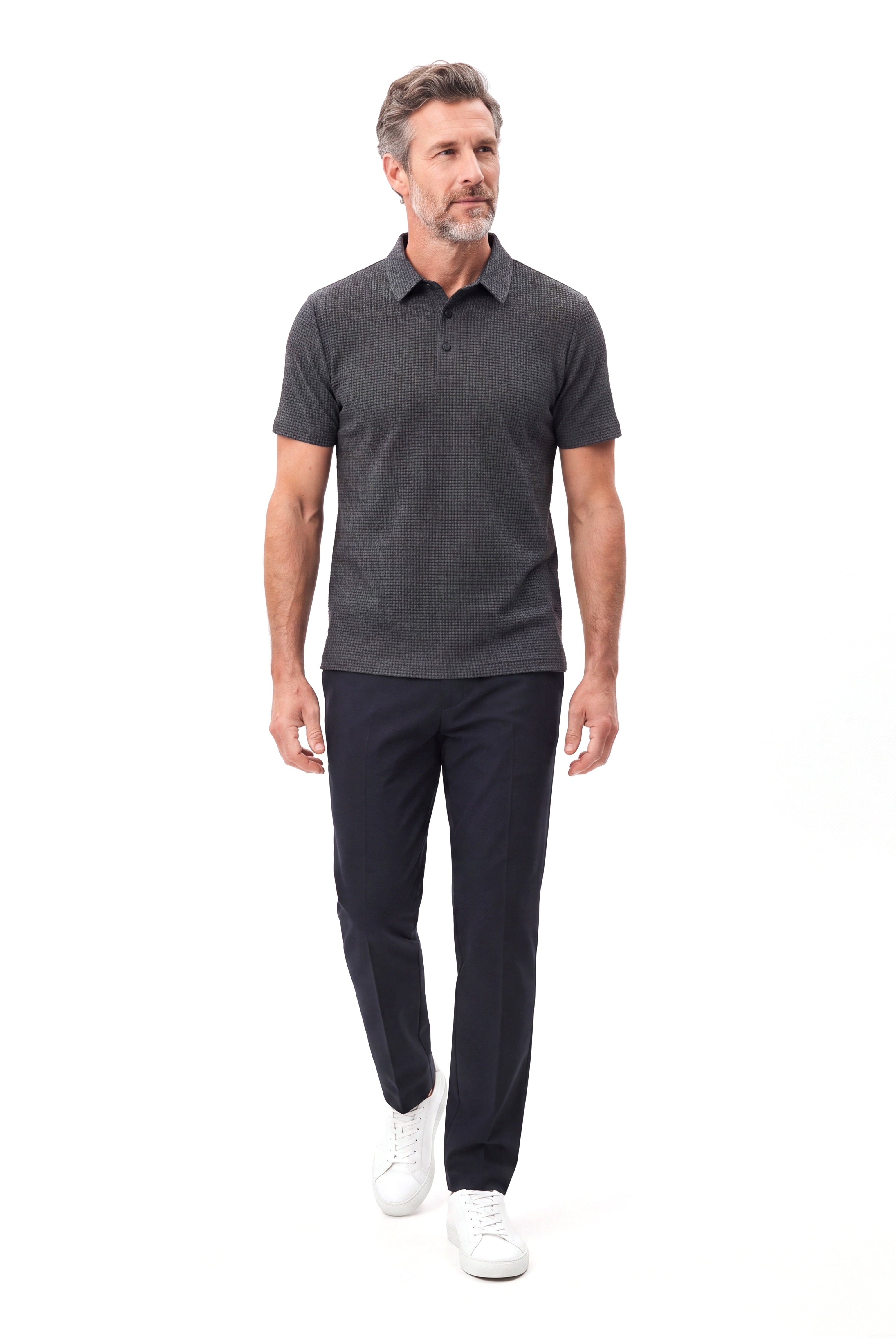 Men's Piqué Polo with Contrasting Collar