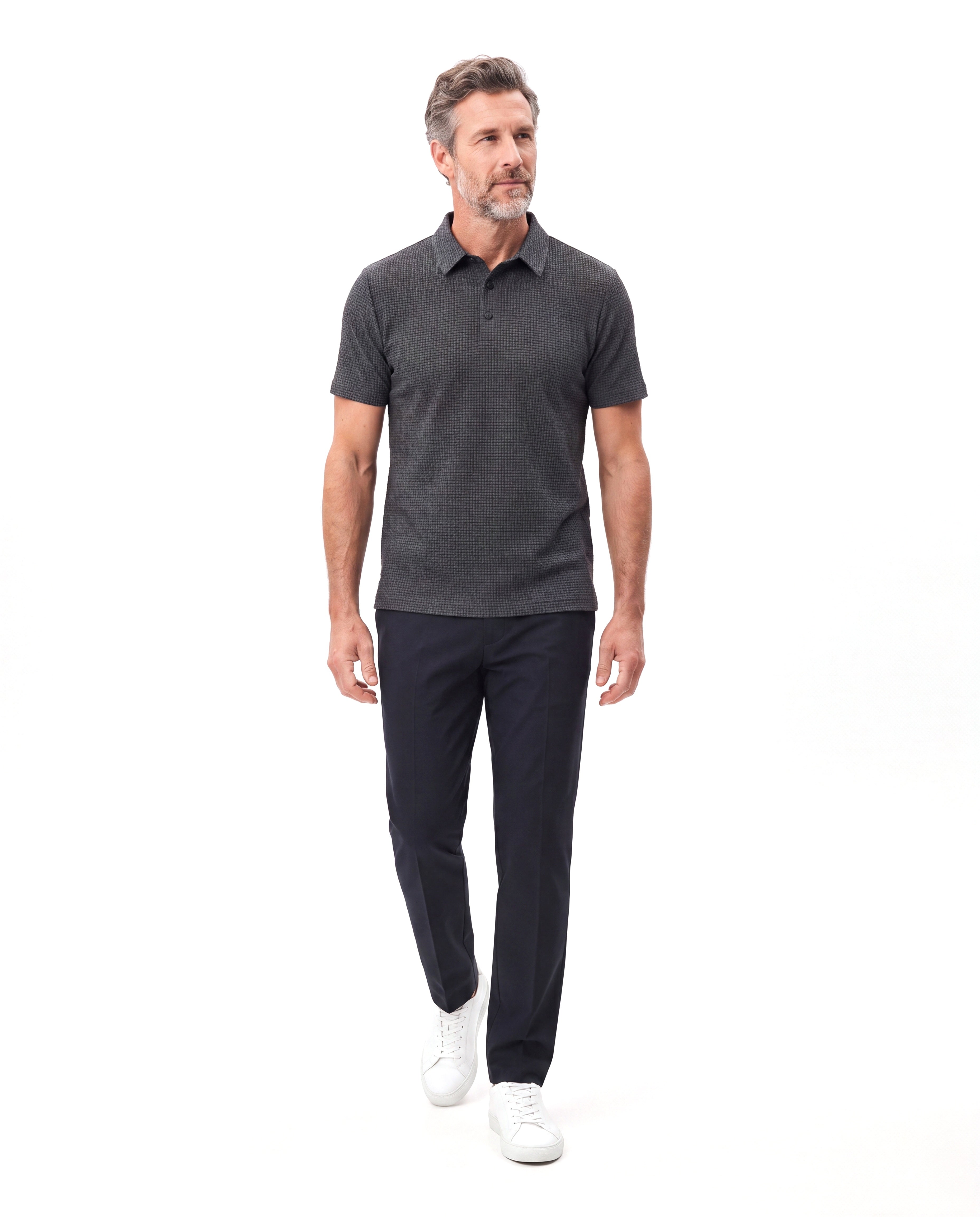 Men's Piqué Polo with Contrasting Collar