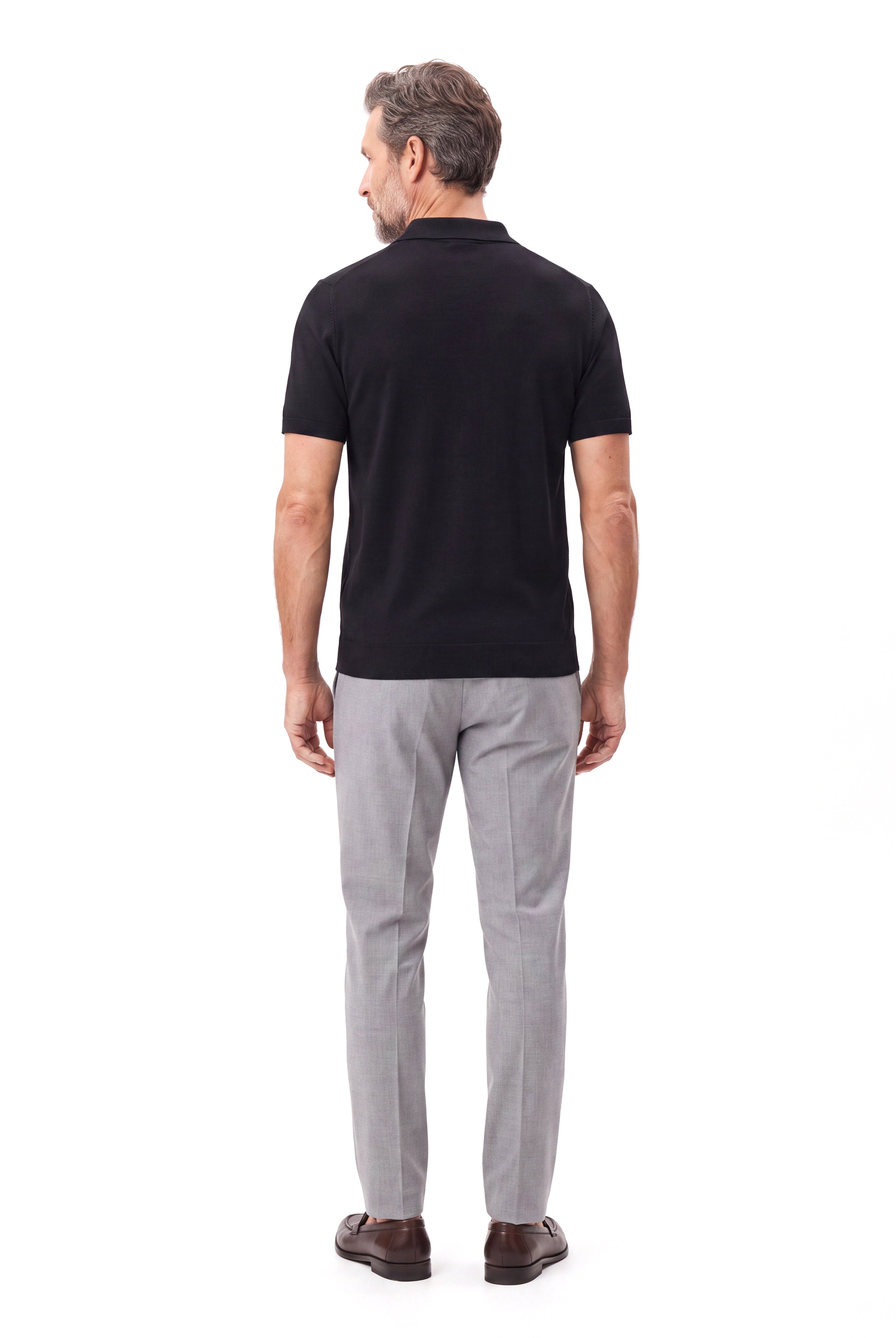 Men's Cotton Polo with Zip Placket