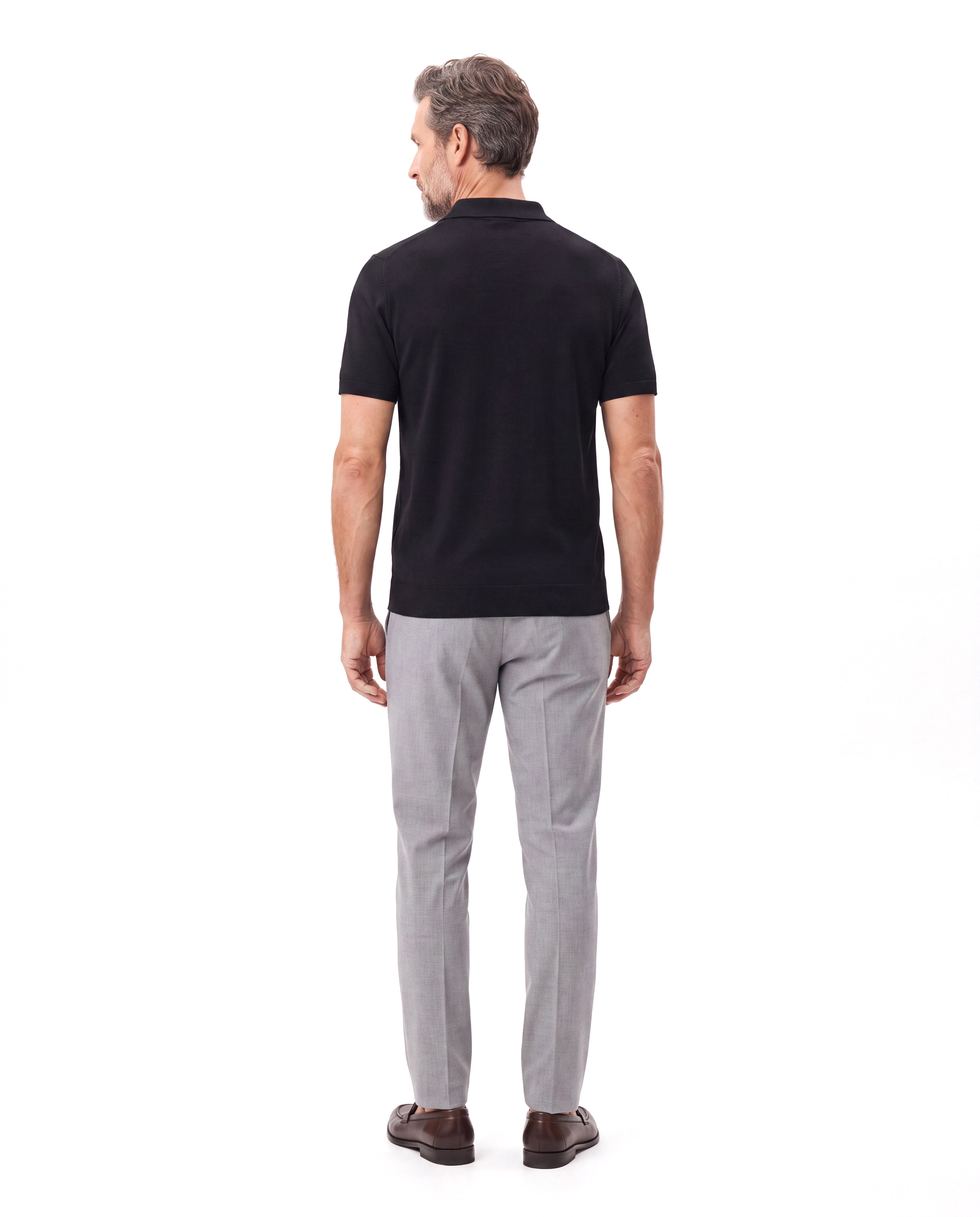 Men's Cotton Polo with Zip Placket