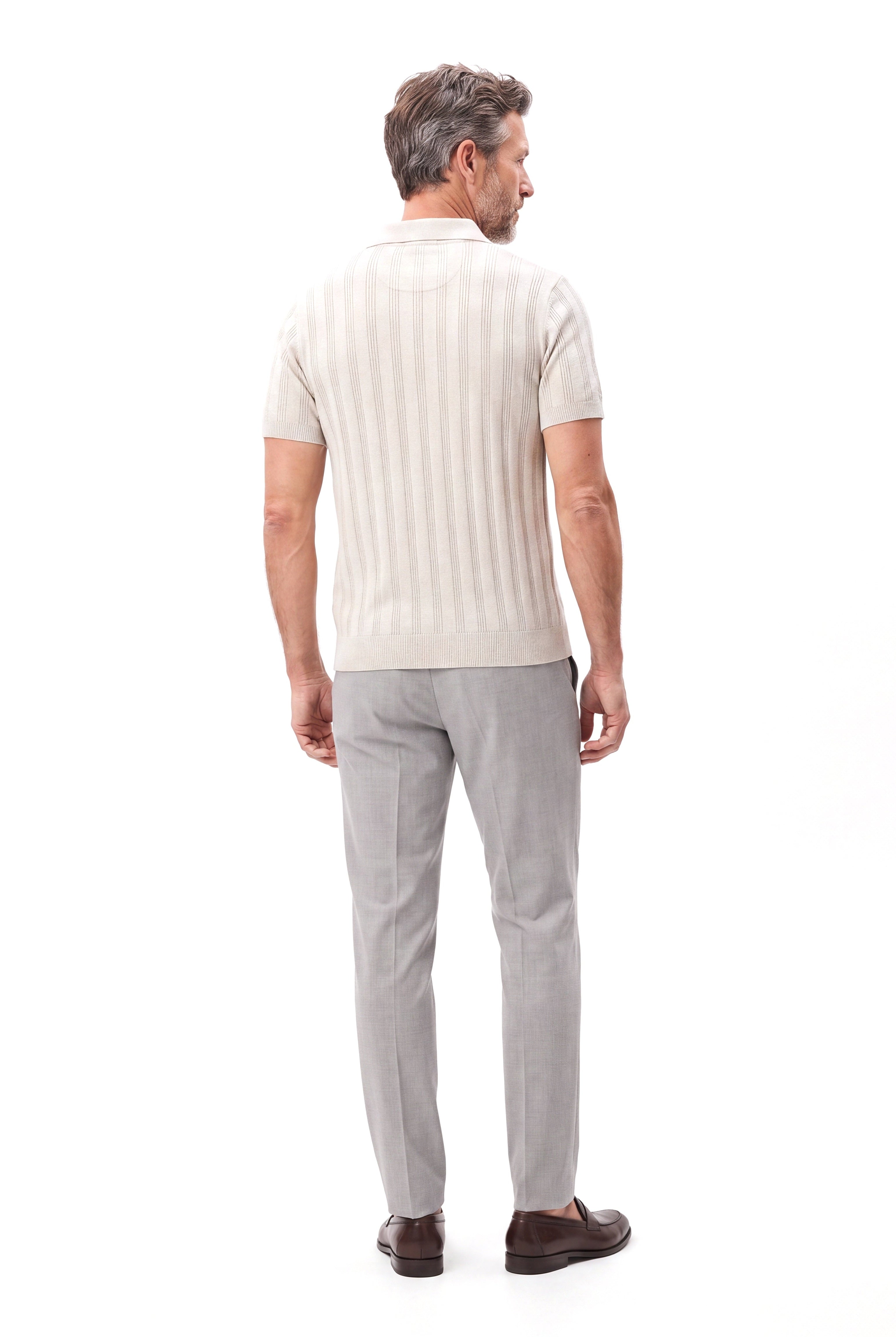Men's Piqué Polo with Reinforced Collar