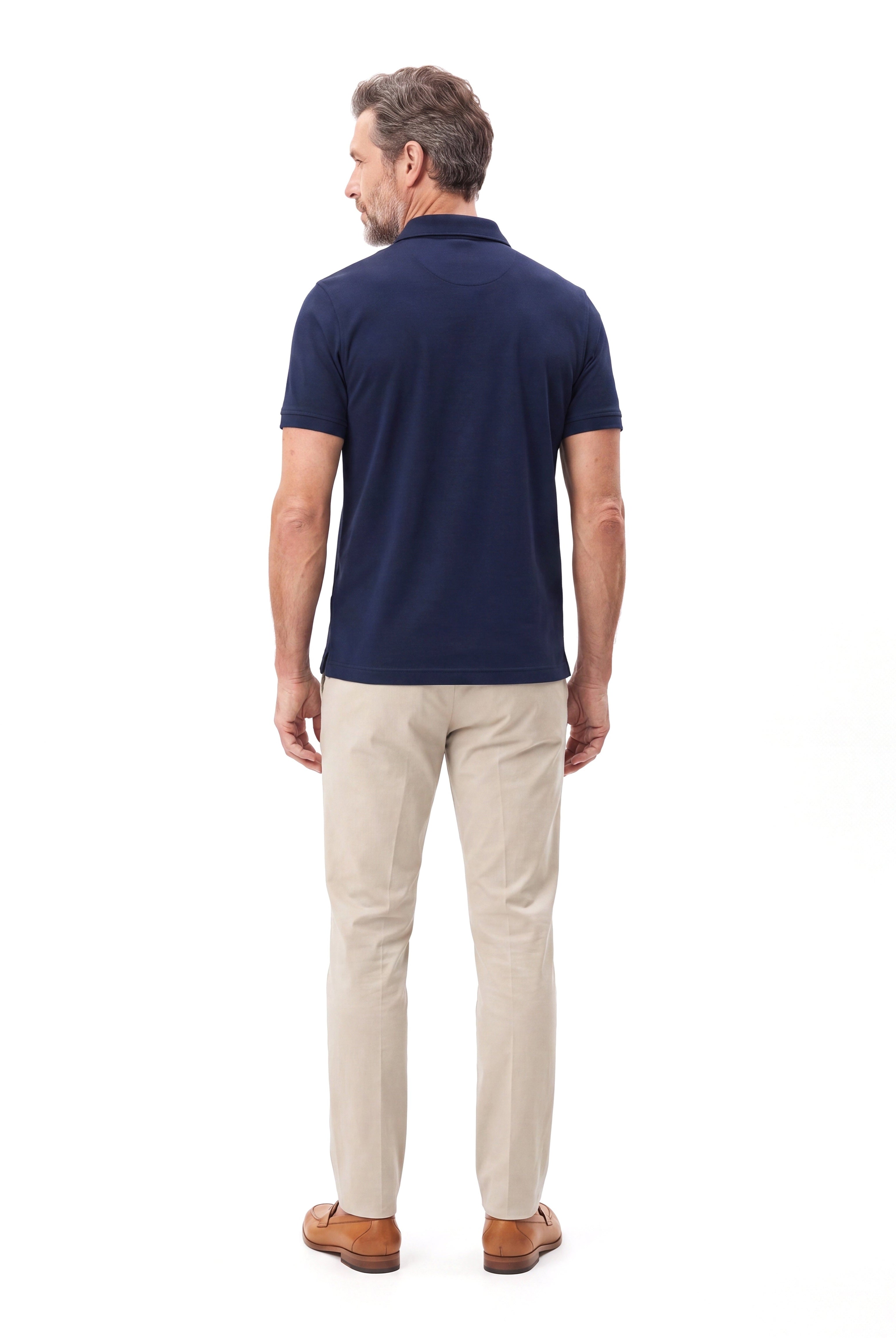 Men's Luxury Polo with Zip Placket