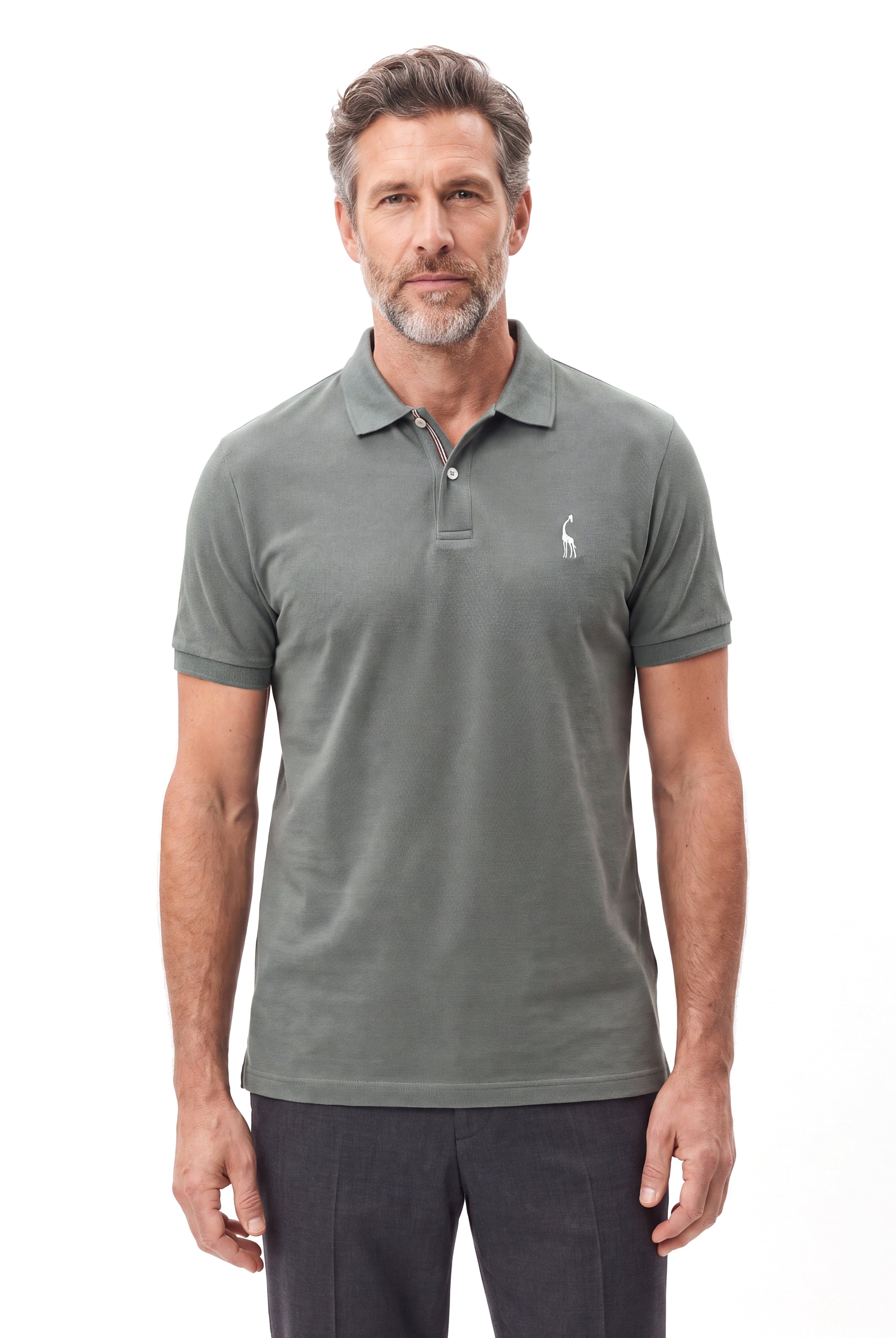 Men's Piqué Polo with Contrast Trim