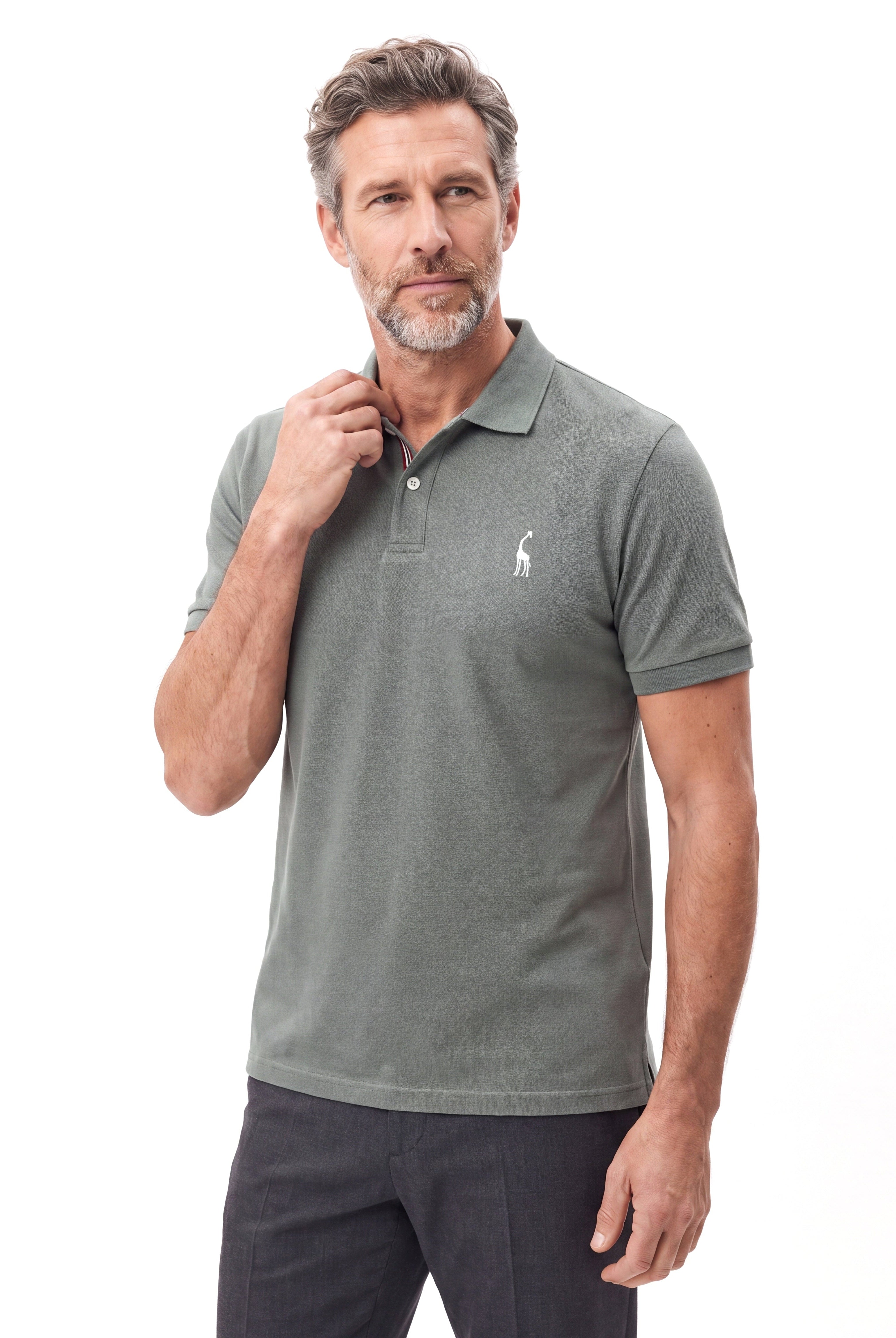 Men's Piqué Polo with Contrast Trim