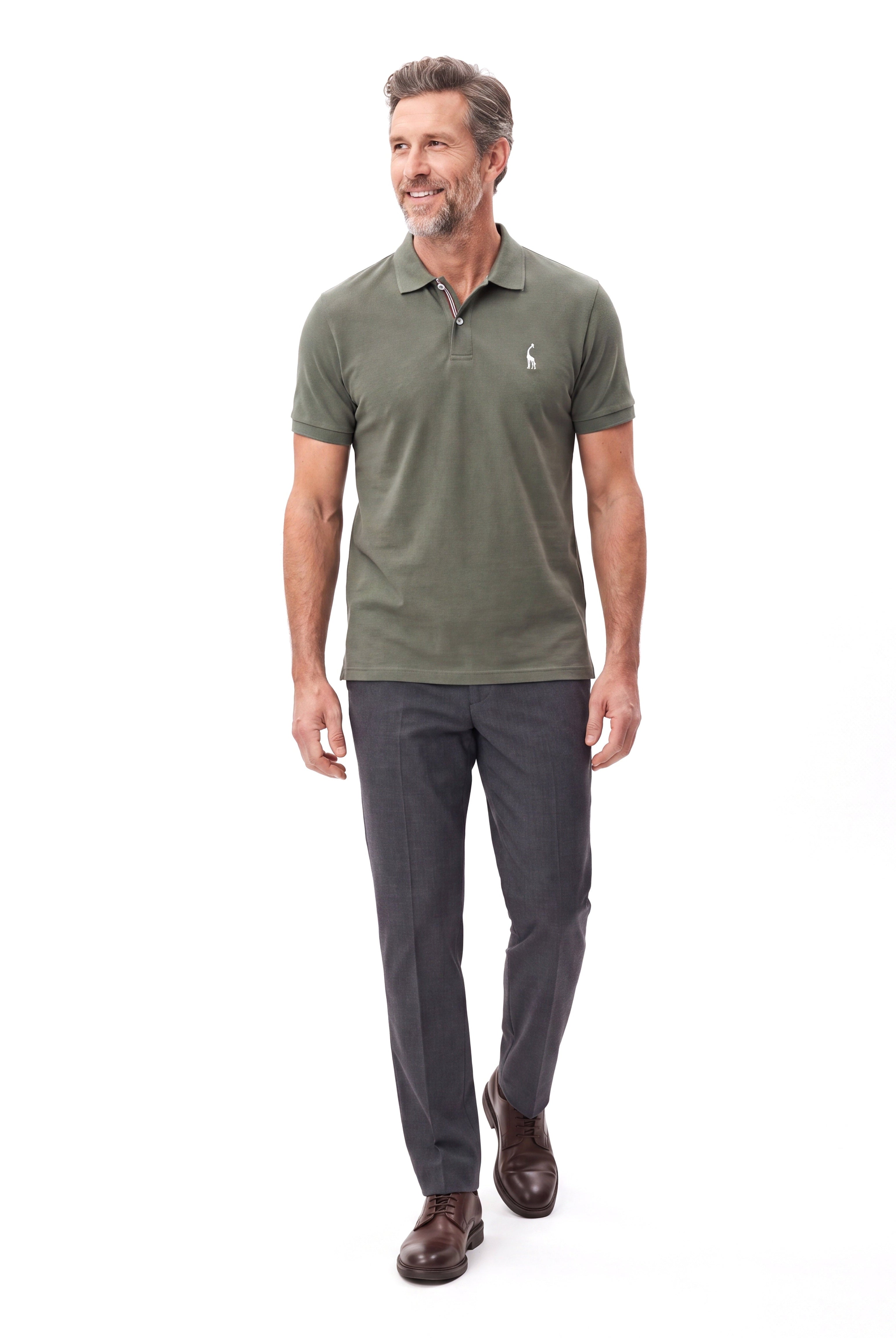 Men's Piqué Polo with Contrast Trim