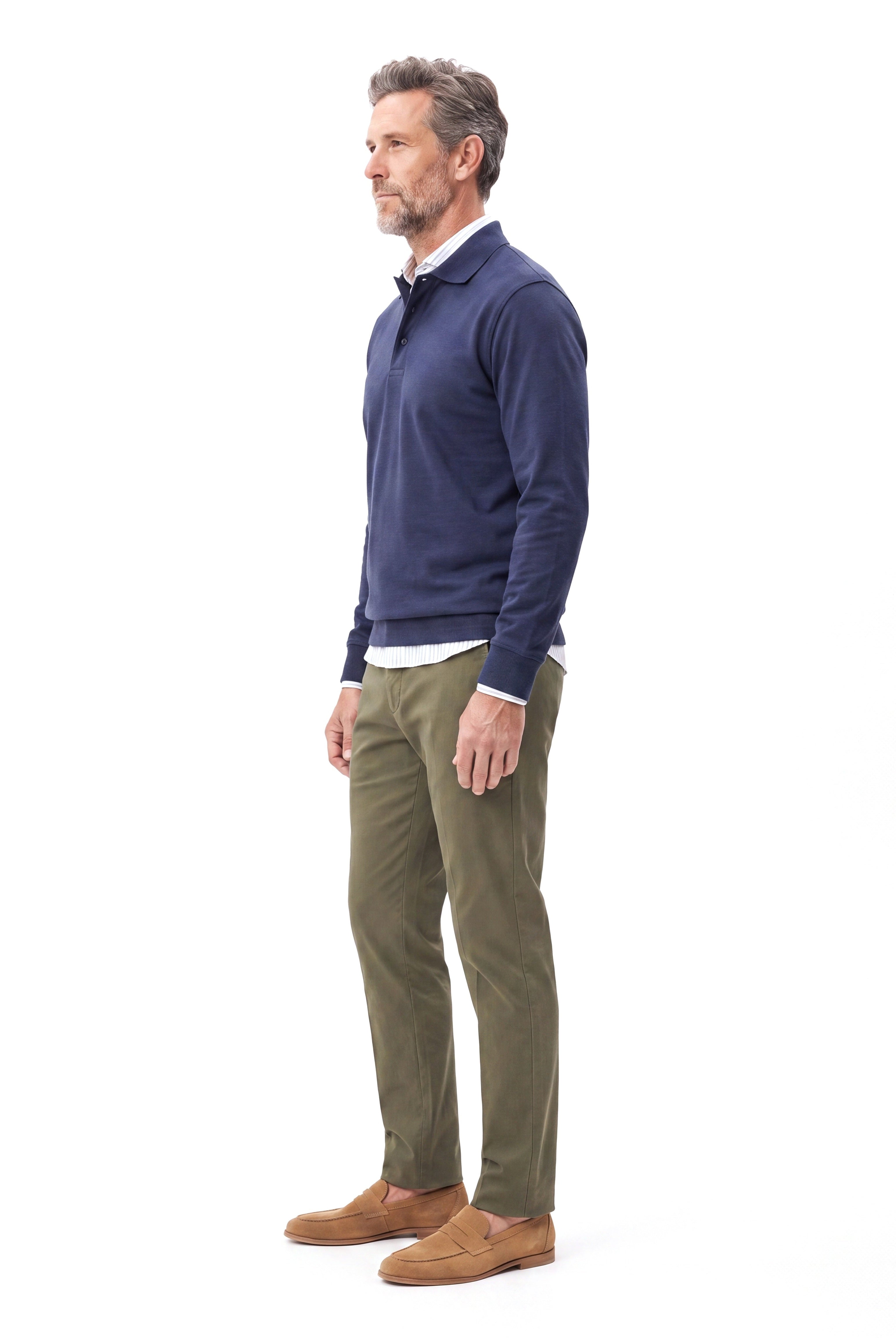 Men's Piqué Polo with Long Sleeves
