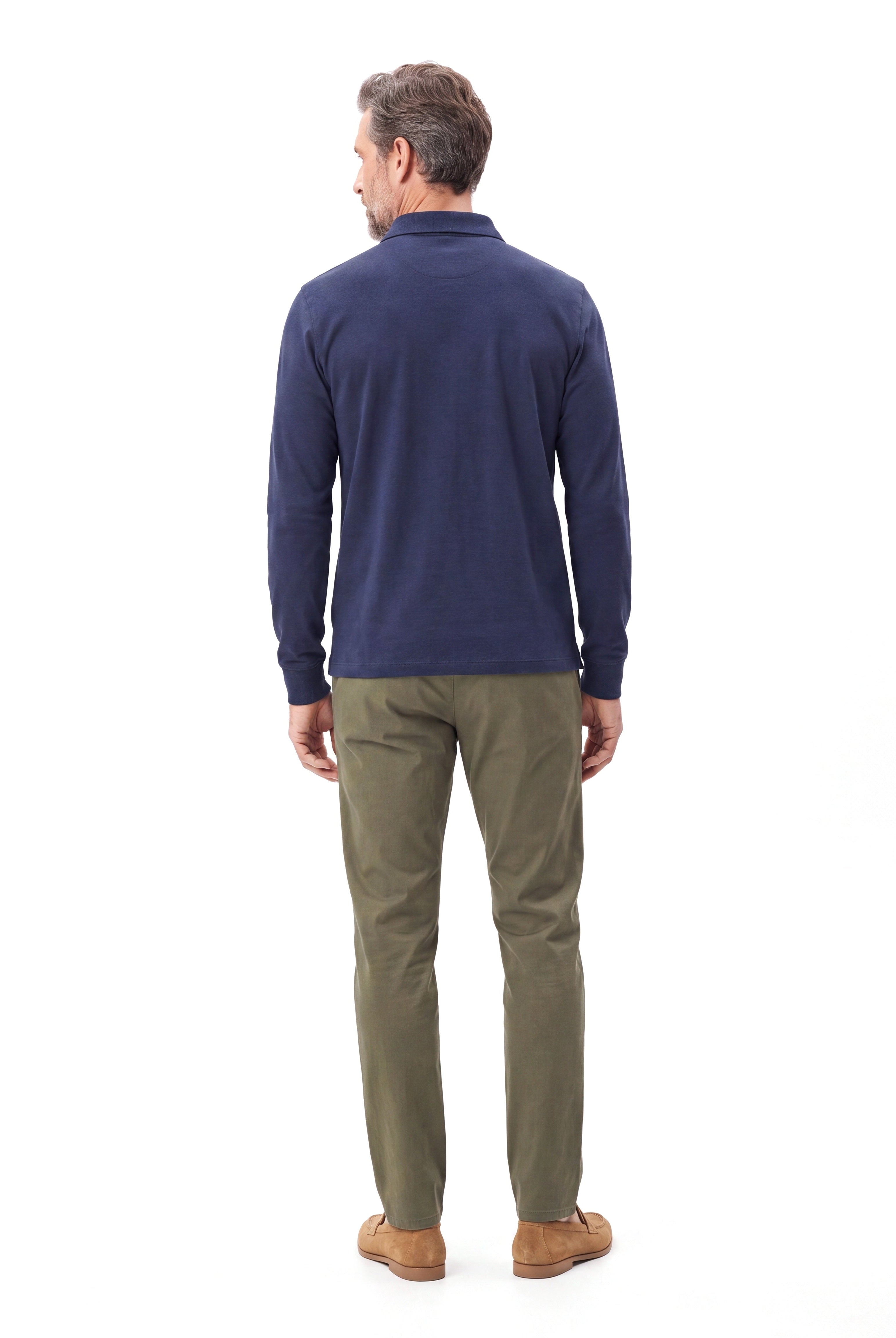 Men's Piqué Polo with Long Sleeves