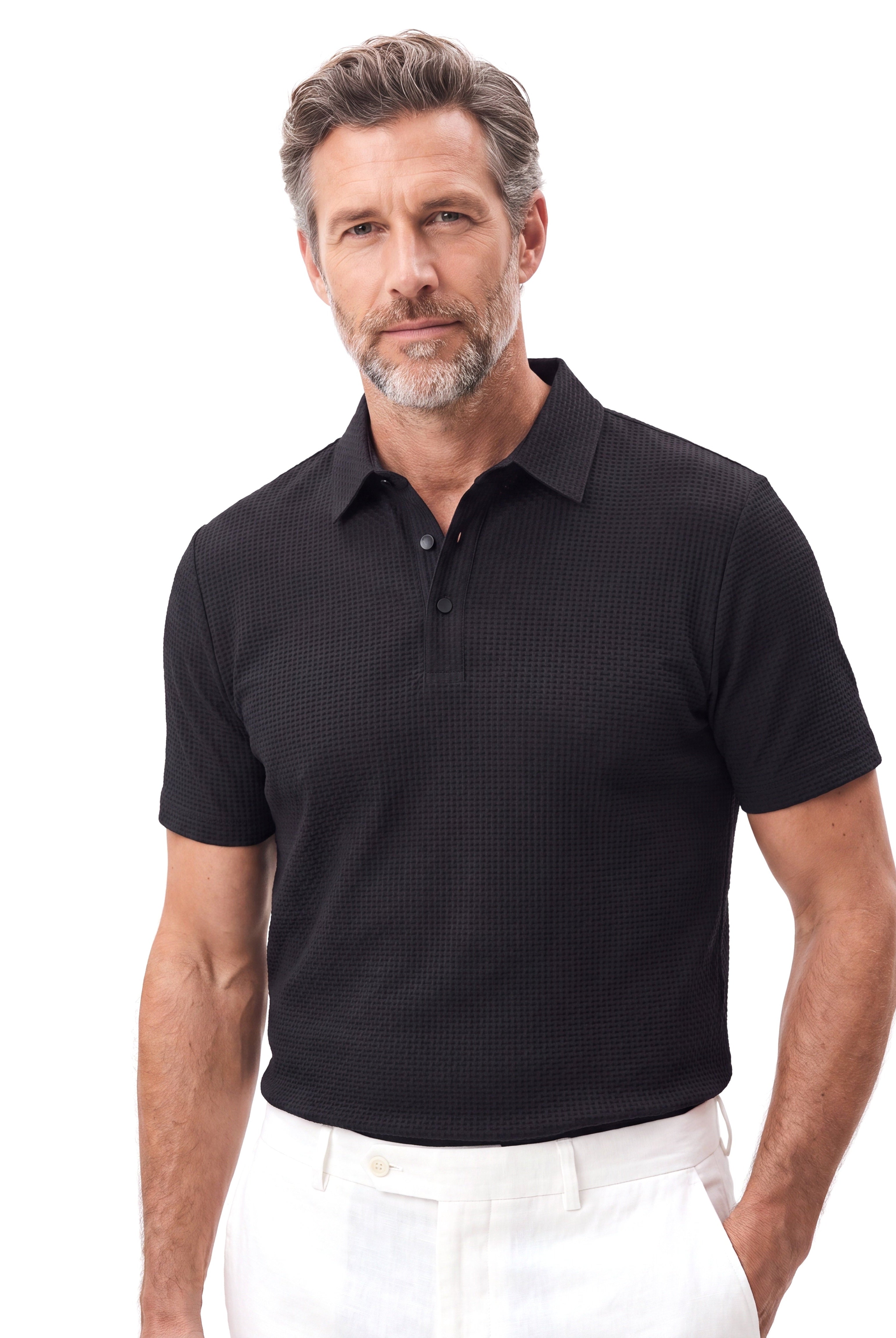 Men's Wrinkle-Free Polo with Stretch Comfort