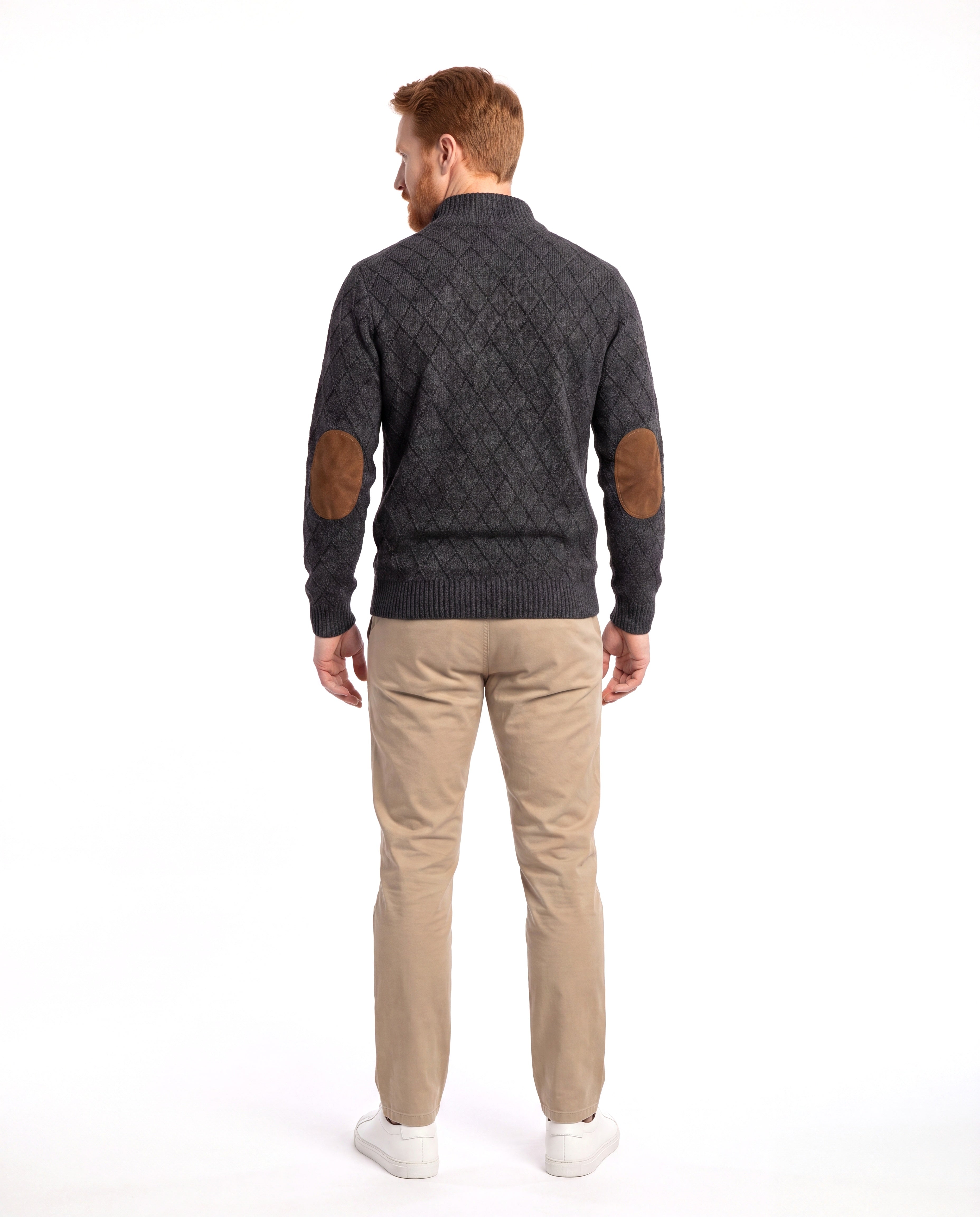 Men's Knit Sweater with Warm Fleece Lining