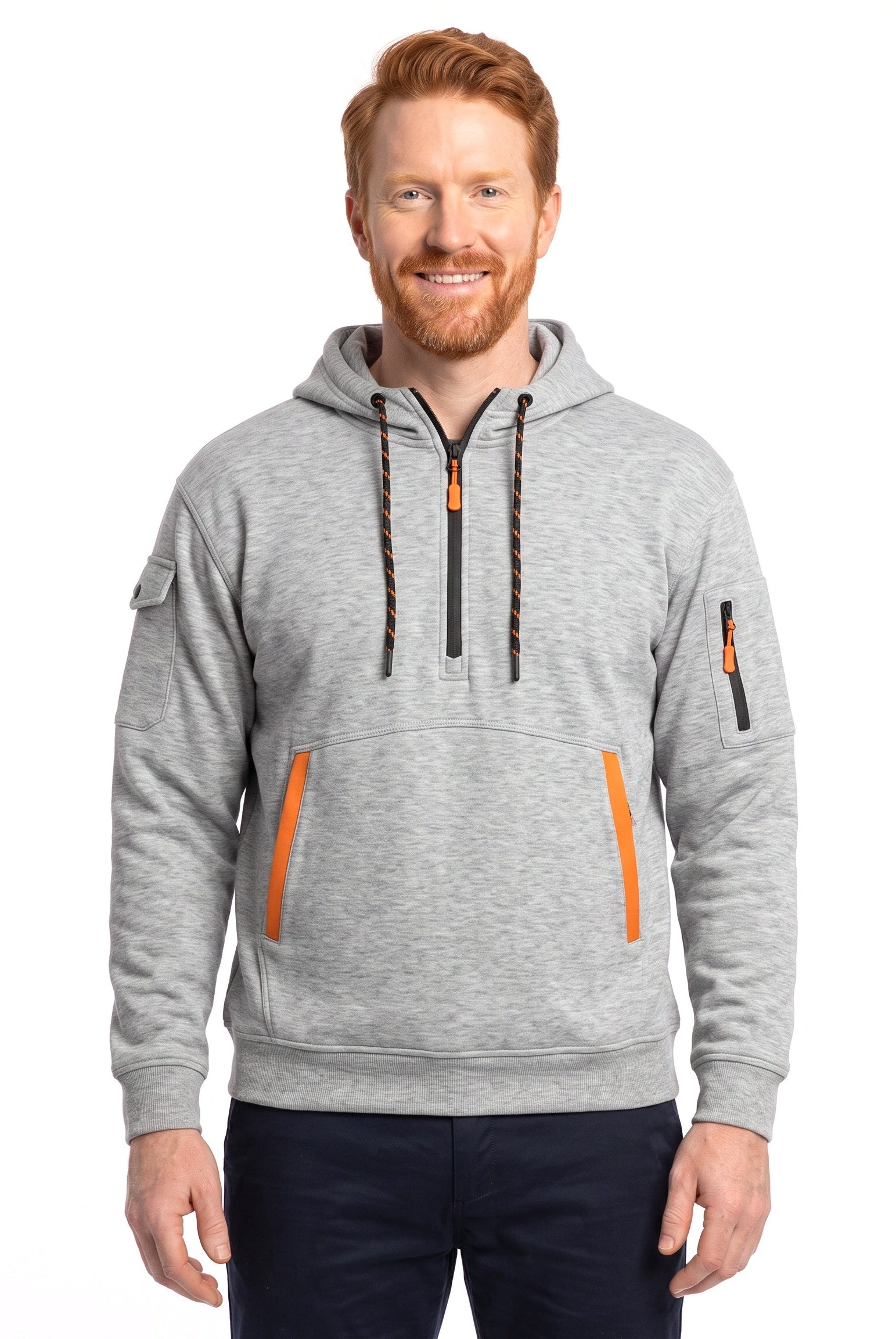 Men's Cotton Hoodie with Drawstring Hood