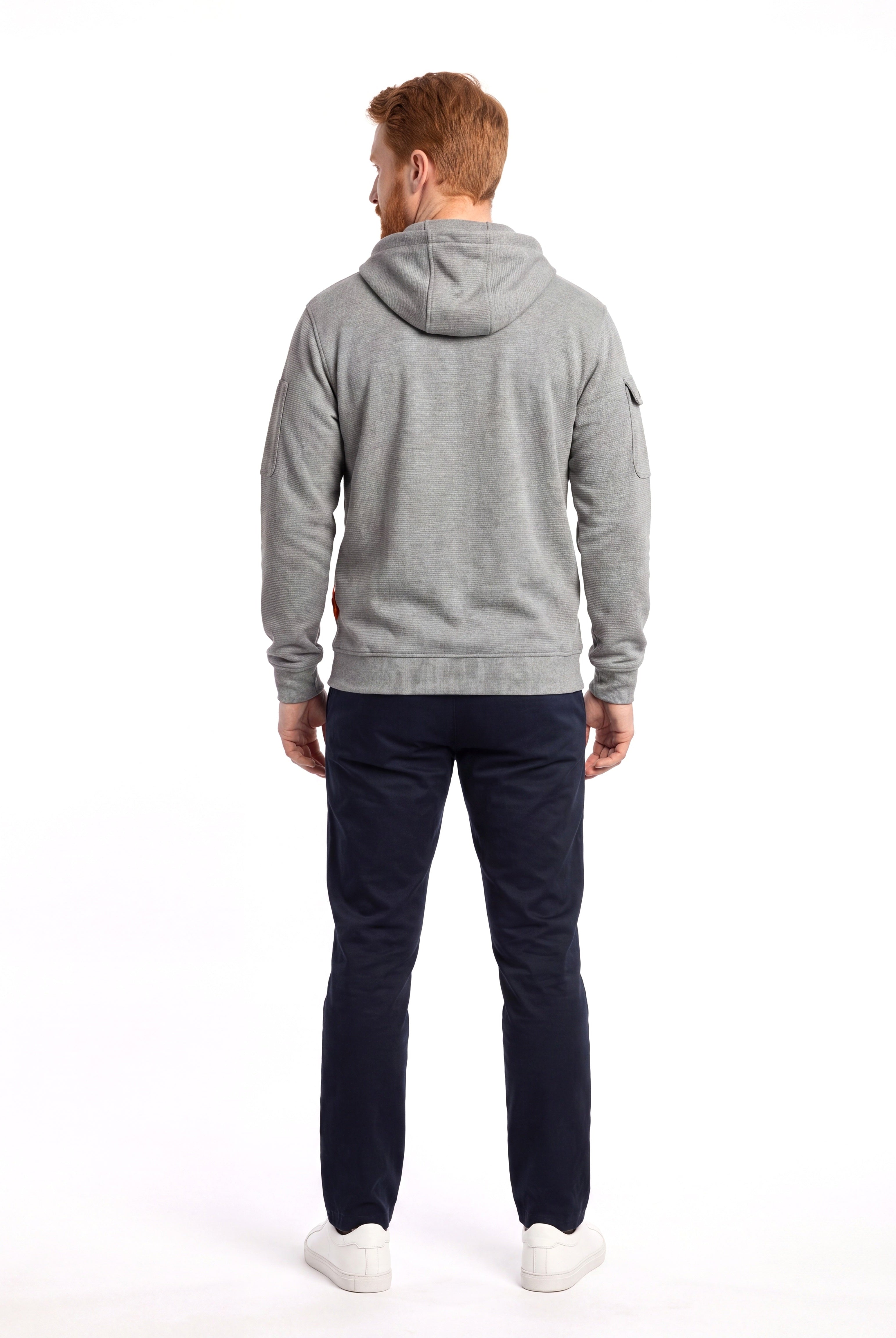 Men's Cotton Hoodie with Drawstring Hood