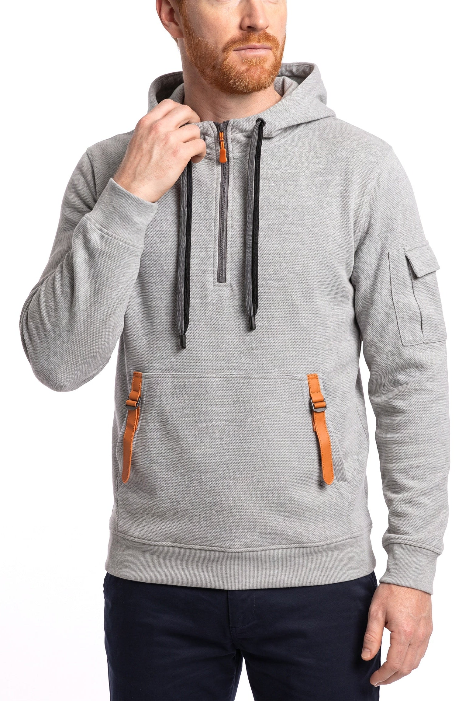 Men's Cotton Hoodie with Drawstring Hood