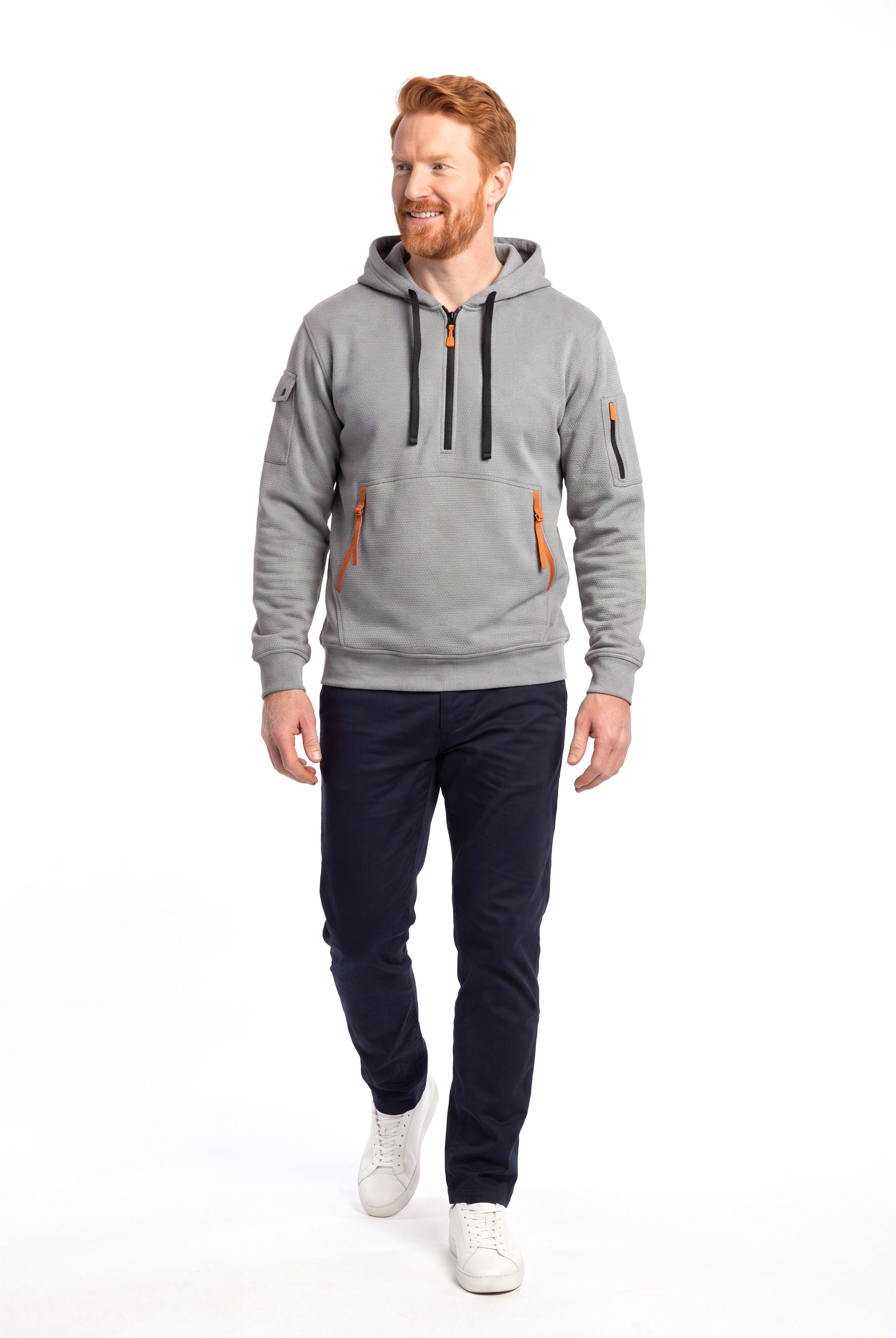 Men's Cotton Hoodie with Drawstring Hood