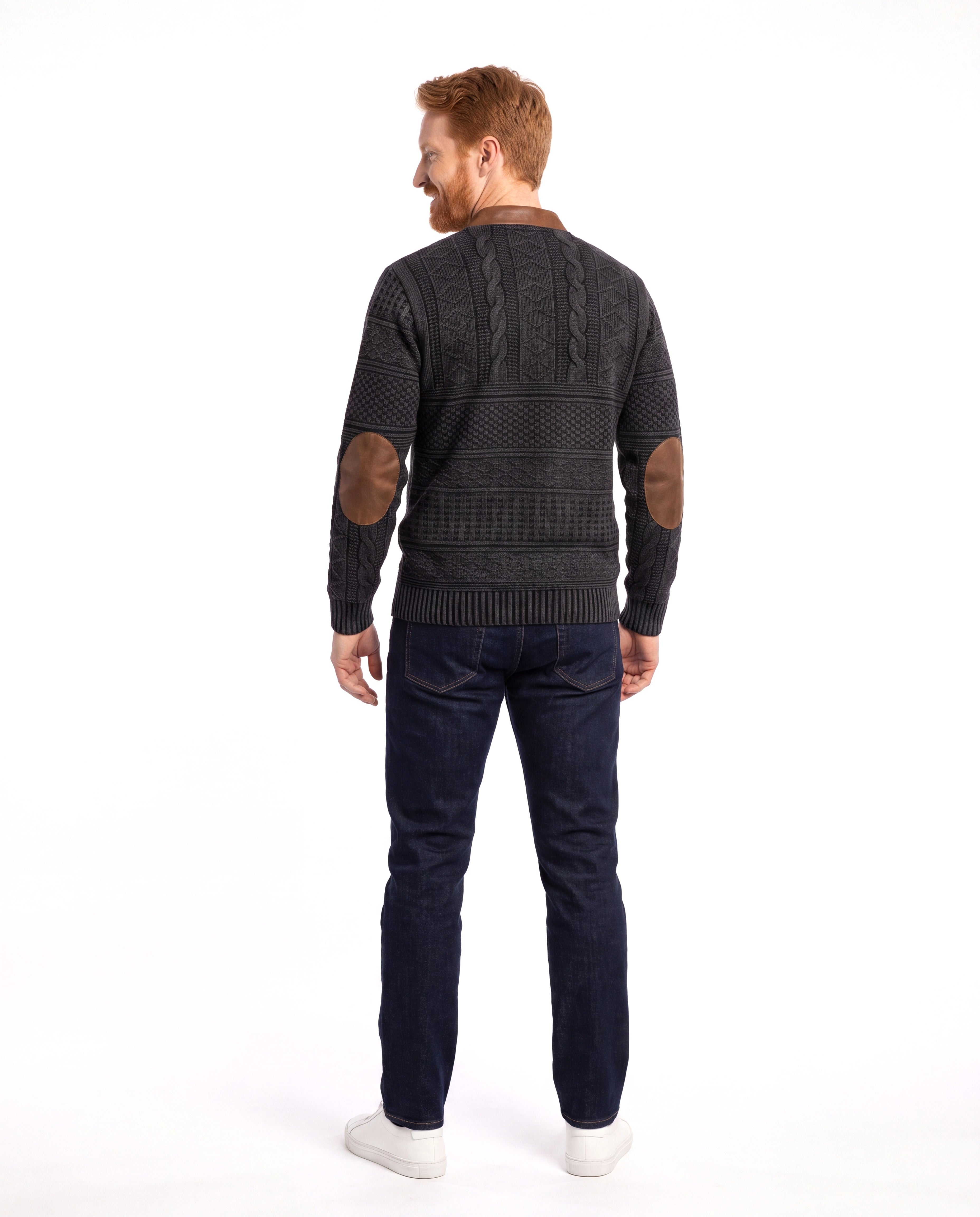 Men's Knit Sweater with Vintage Look