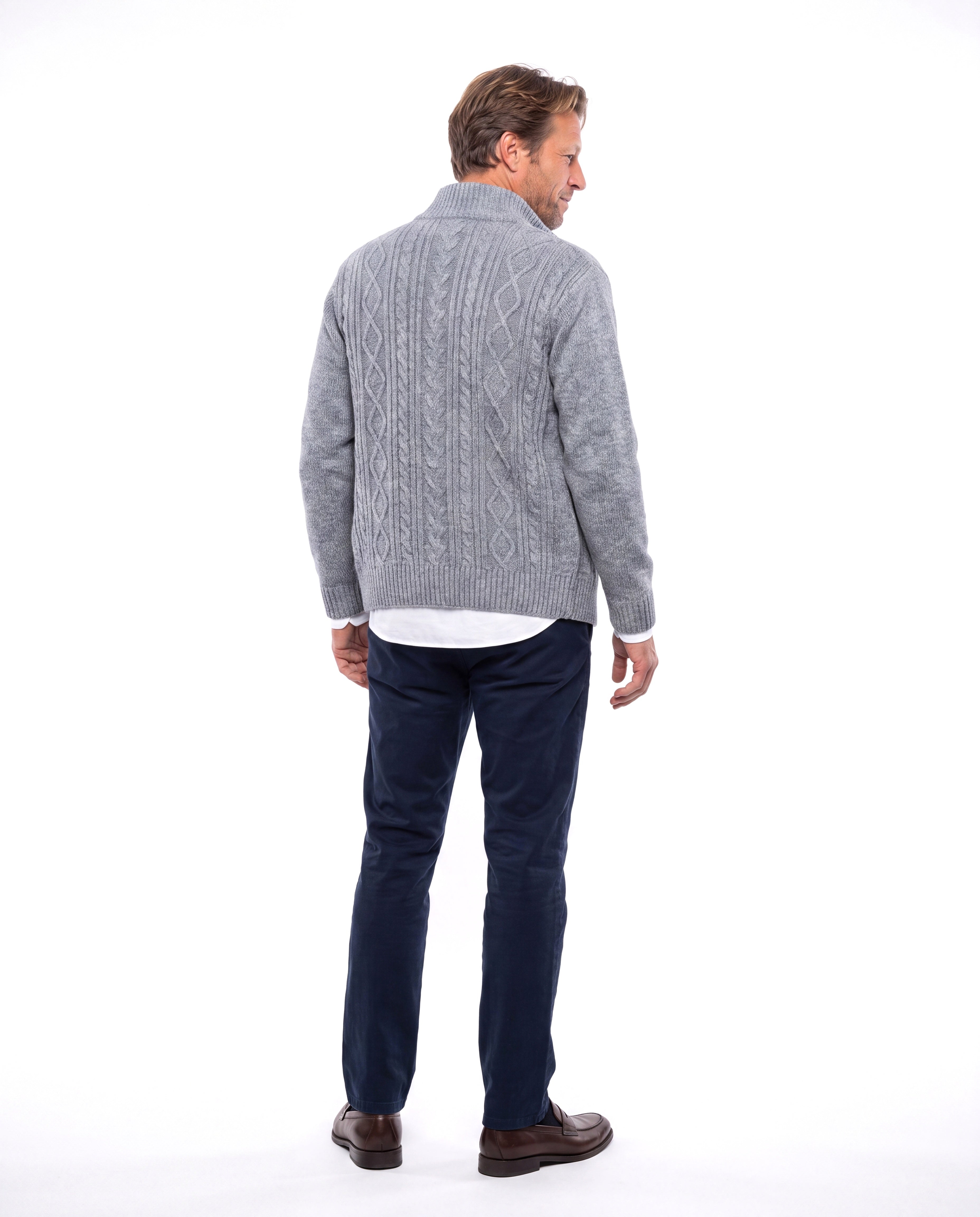 Men's Knit Vest with Textured Pattern