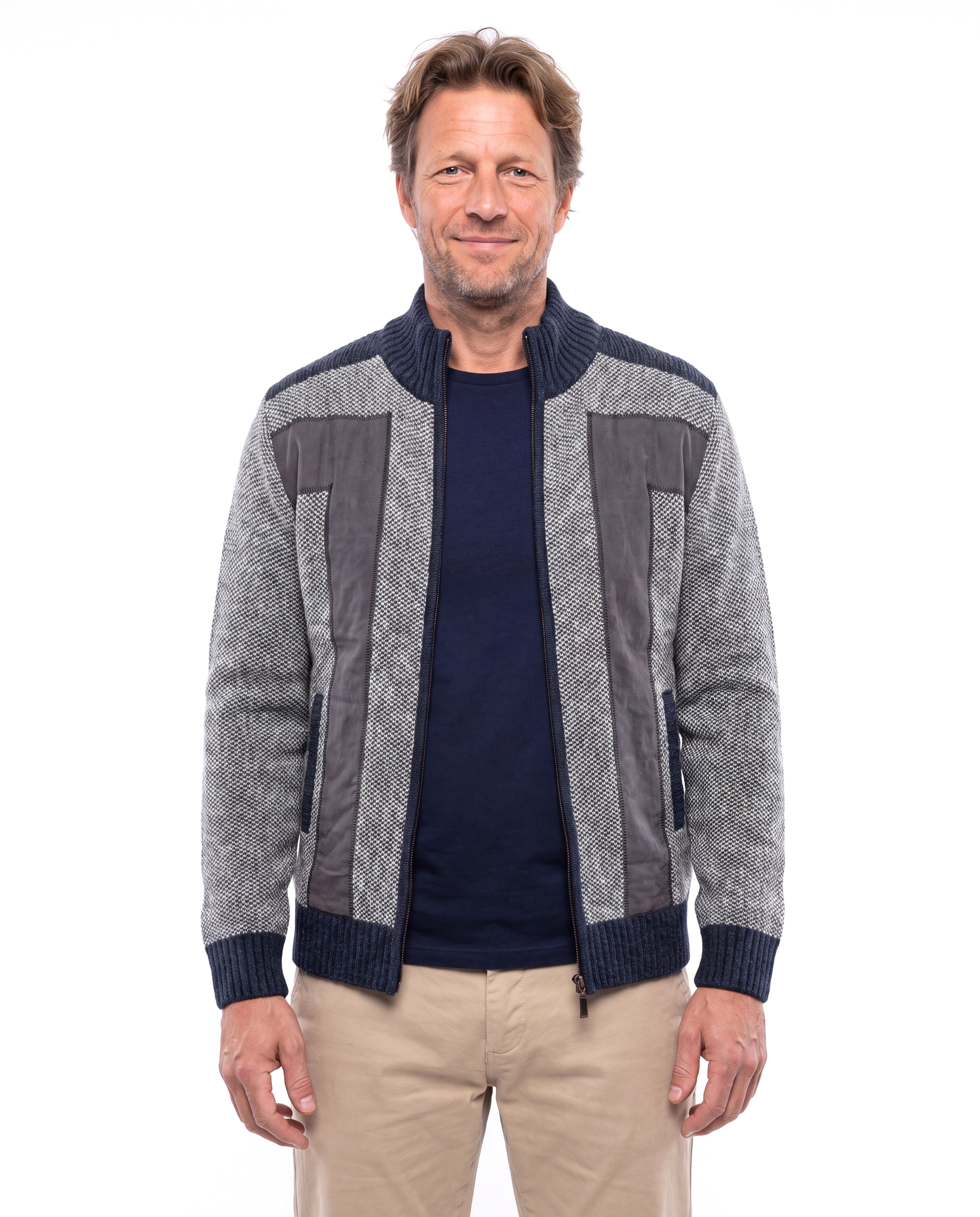 Men's Wool Vest with Zip Closure