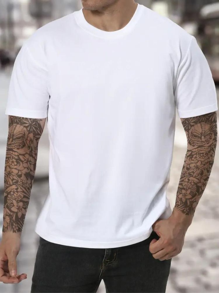Caleb | Classic Cotton Crewneck Tee - Valereo