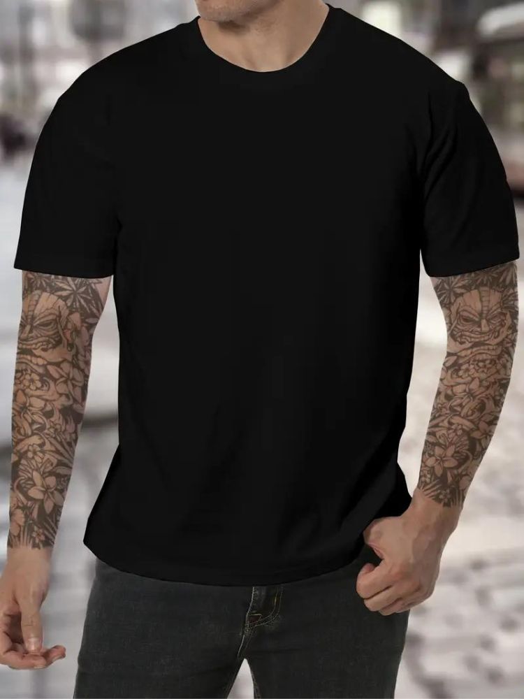 Caleb | Classic Cotton Crewneck Tee - Valereo